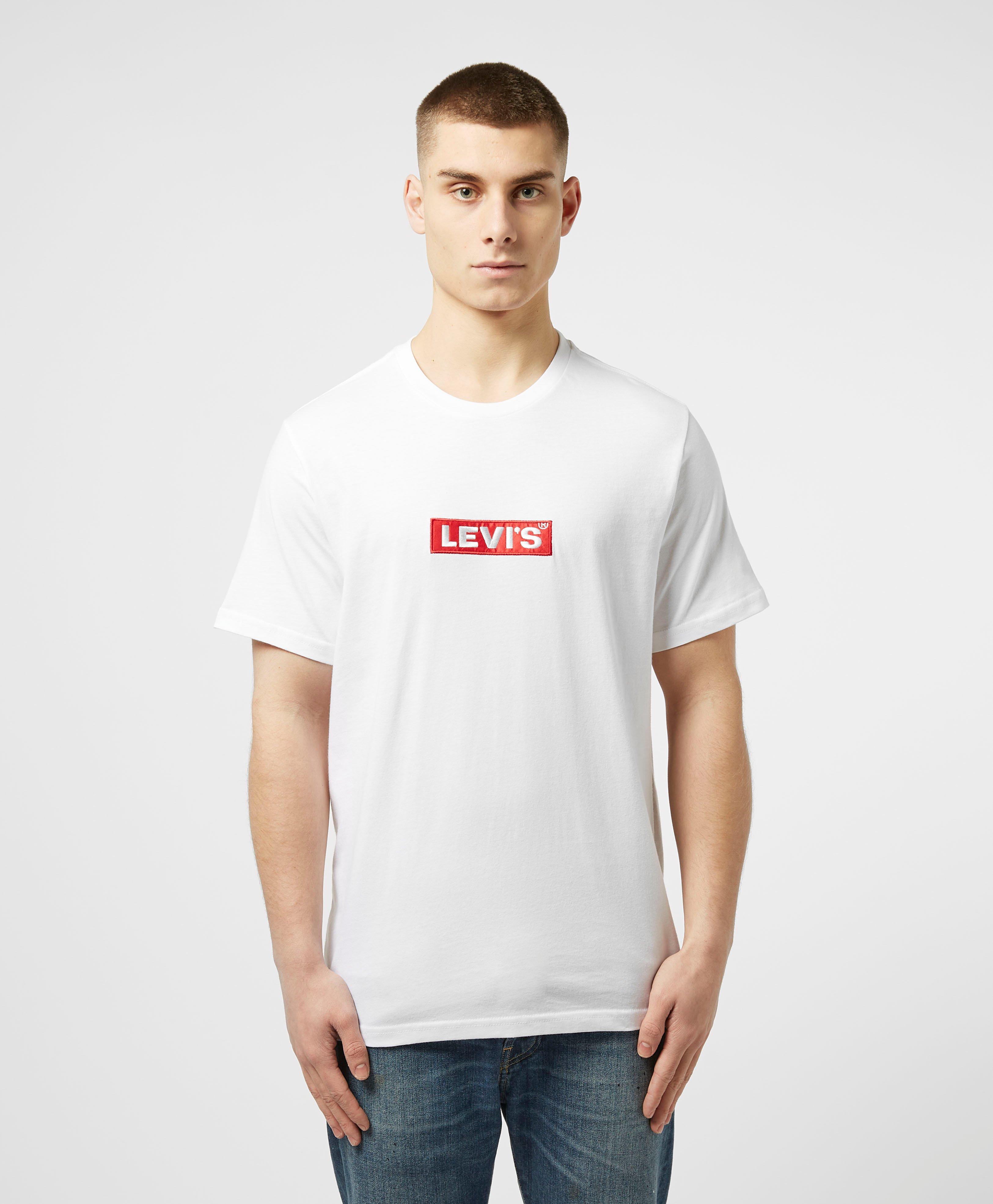 White Levis Box Tab Short Sleeve T 
