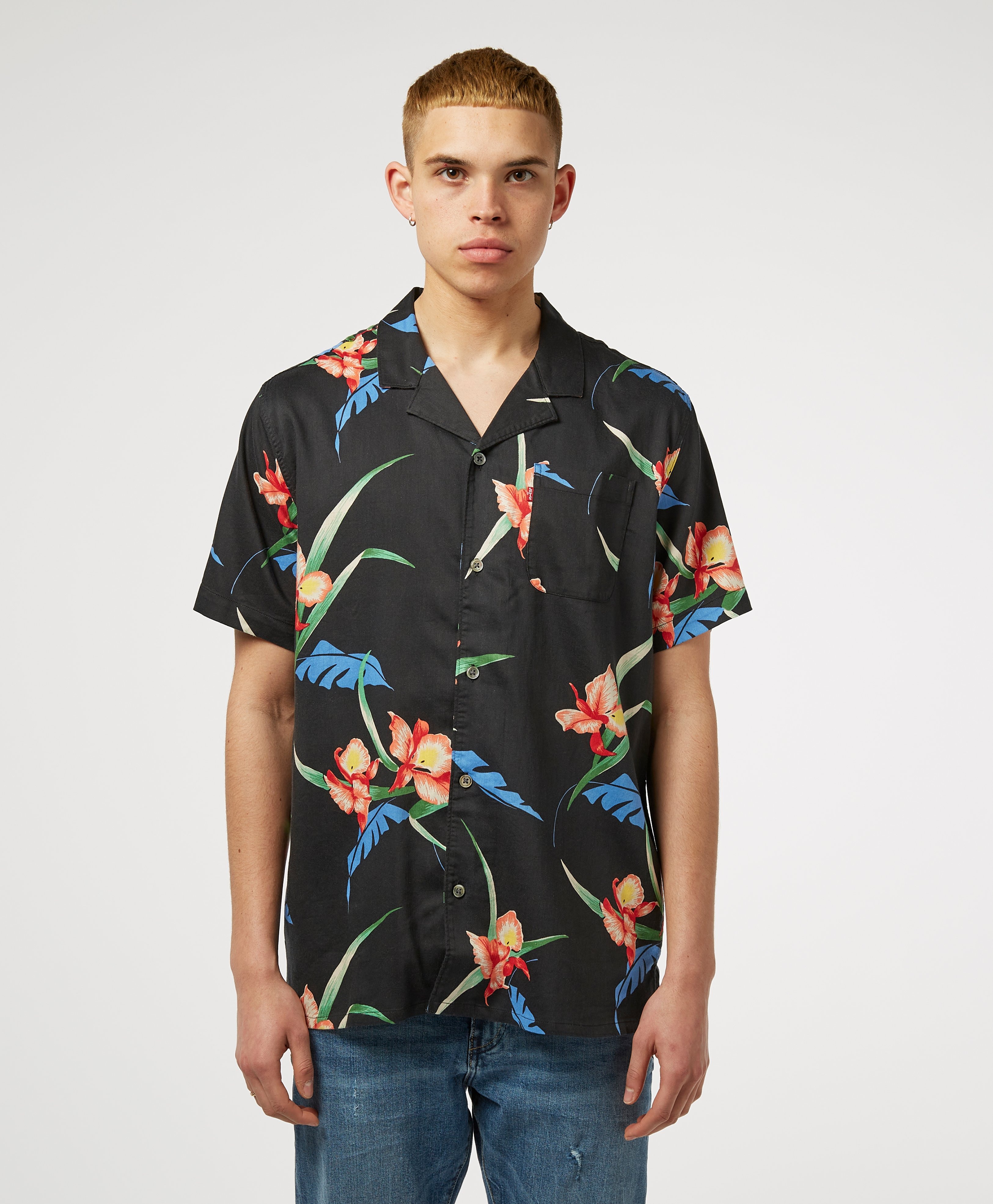 Levis Floral Cuban Short Sleeve Shirt | scotts Menswear