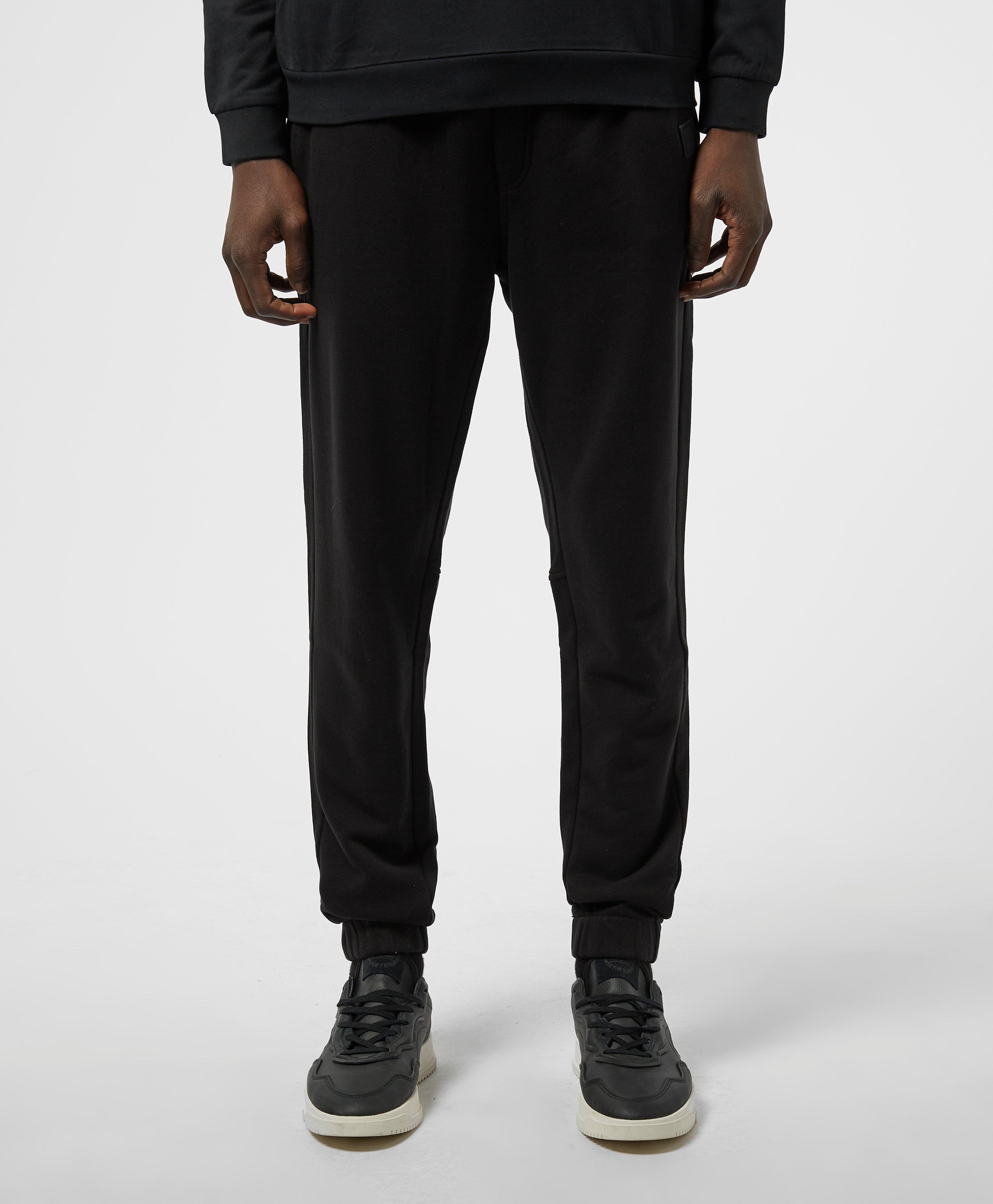 boss logo cuffed fleece pants