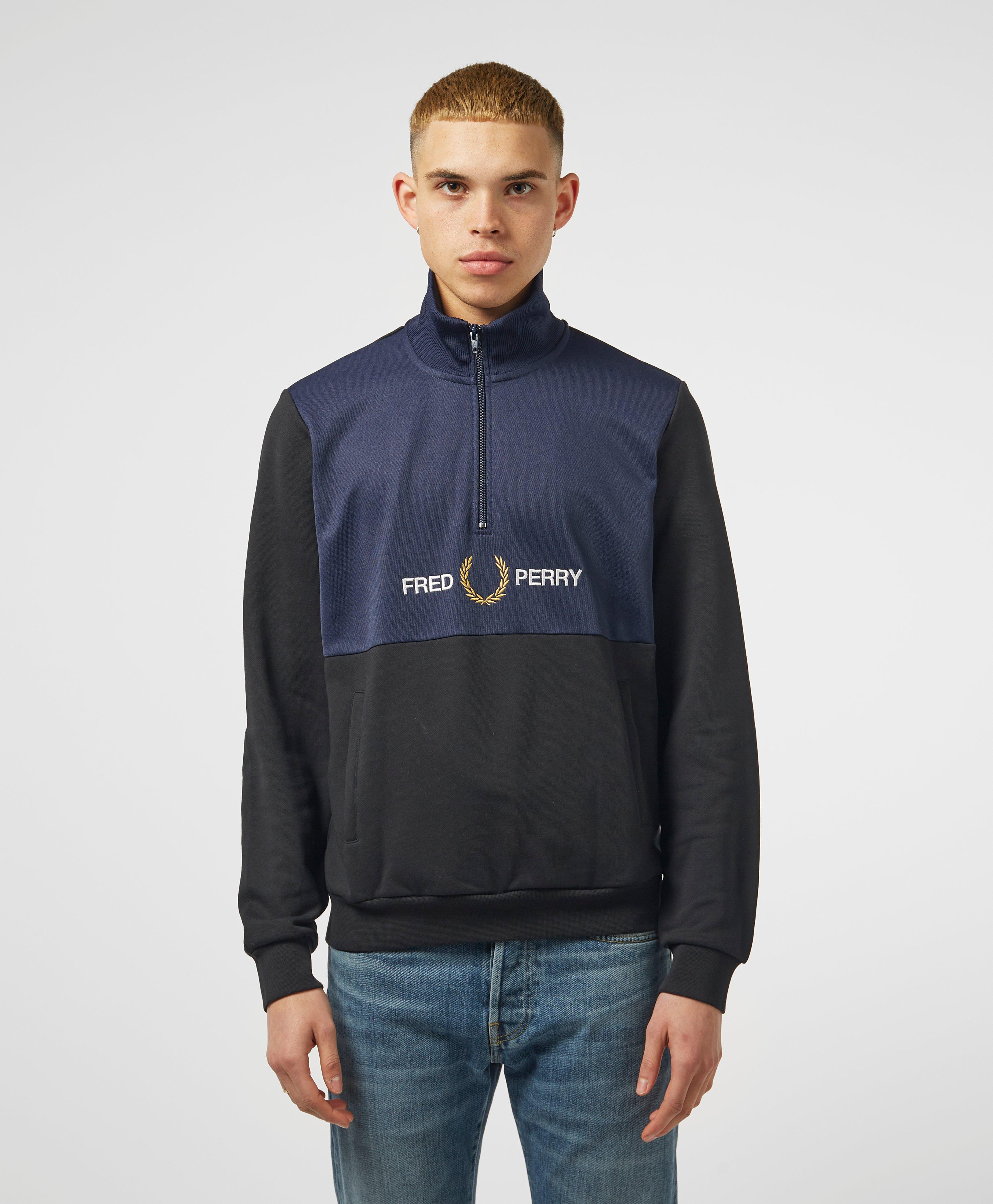 fred perry quarter zip sweatshirt