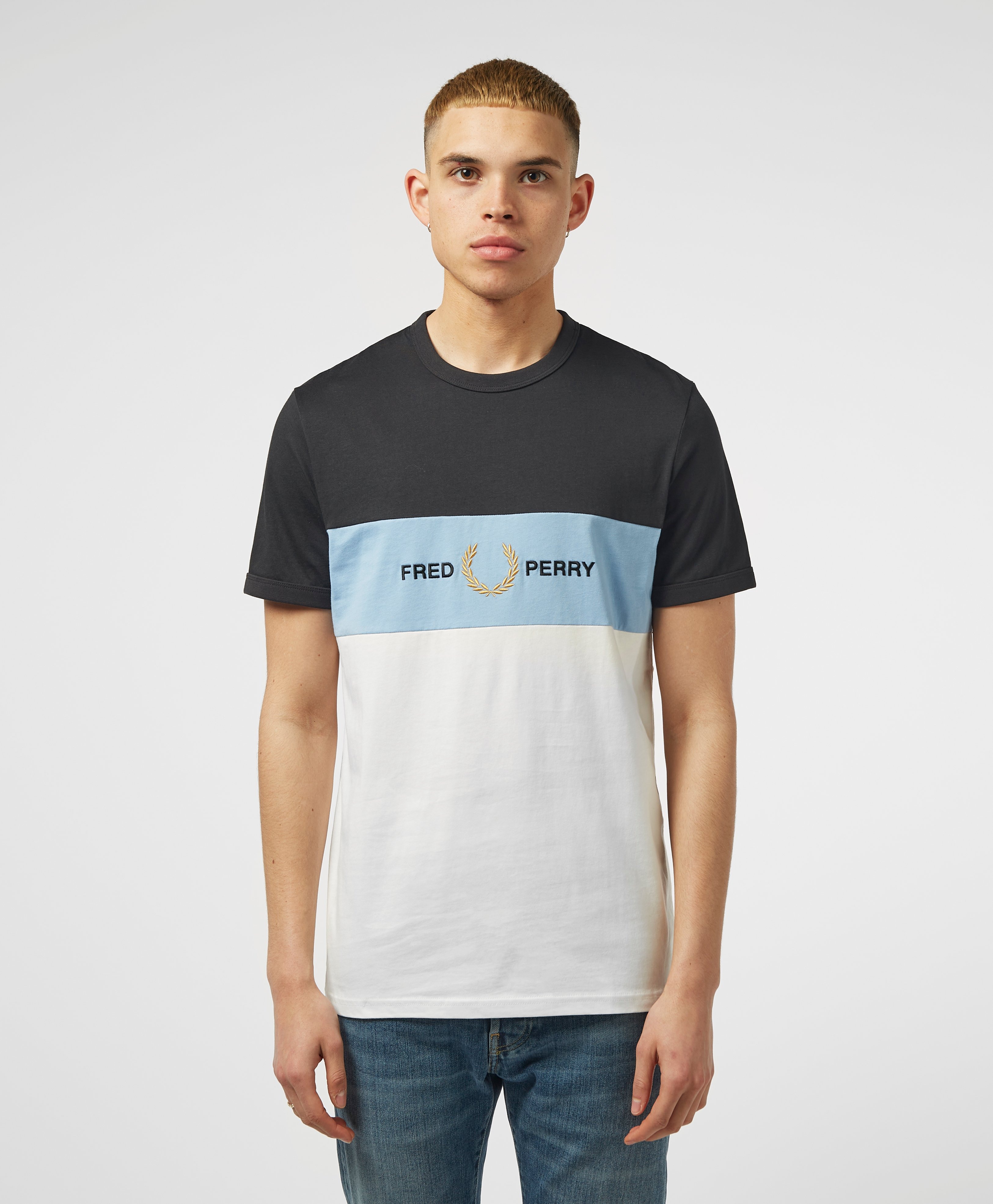 Fred Perry Panel Short Sleeve T-Shirt | scotts Menswear