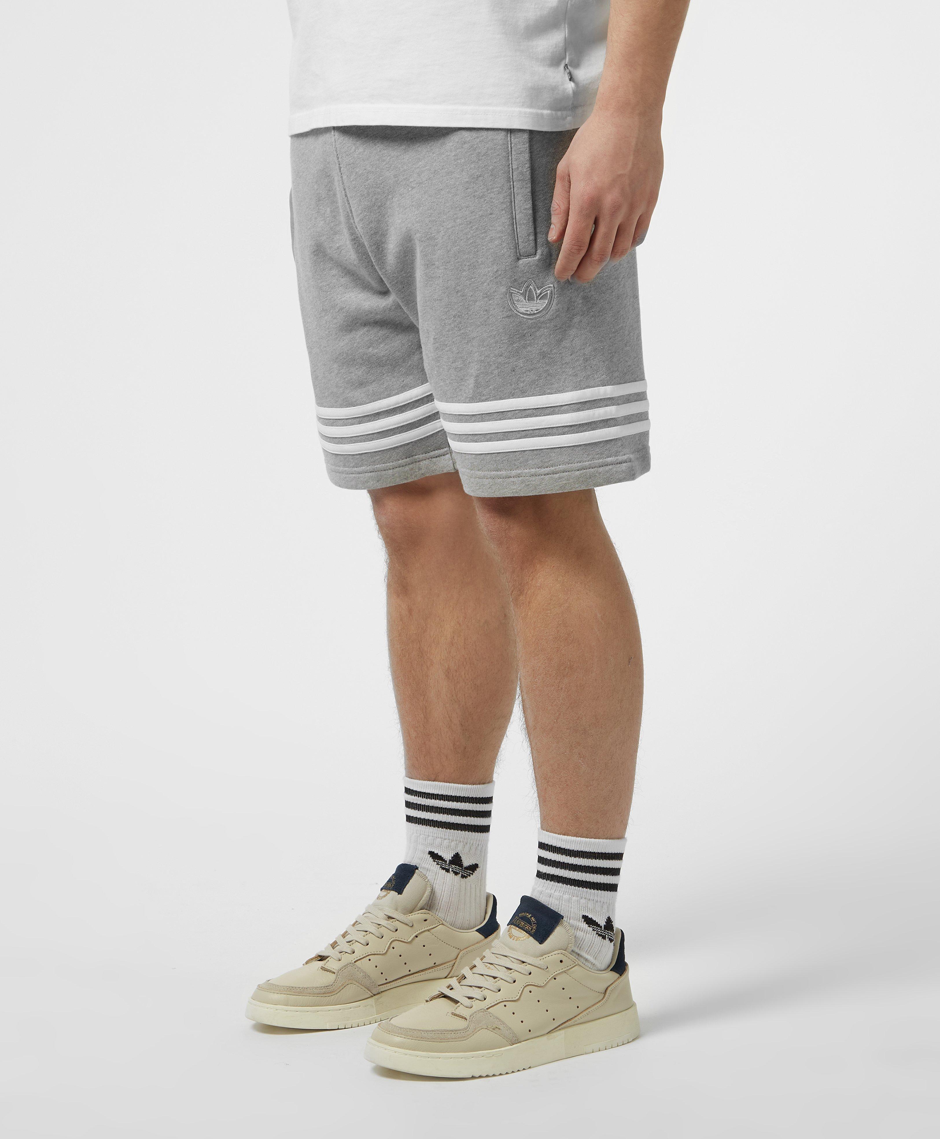 adidas grey fleece shorts