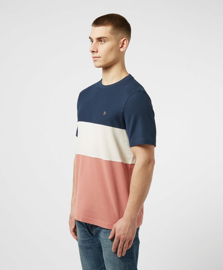 Farah Colour Block Pique Short Sleeve T-Shirt