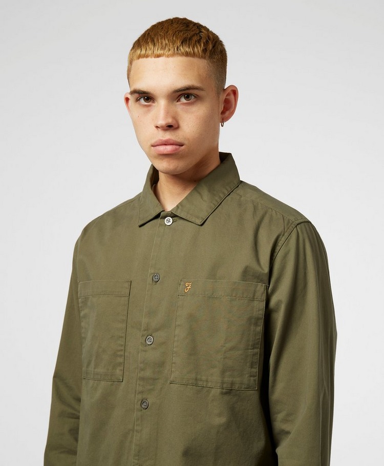 washed twill overshirt