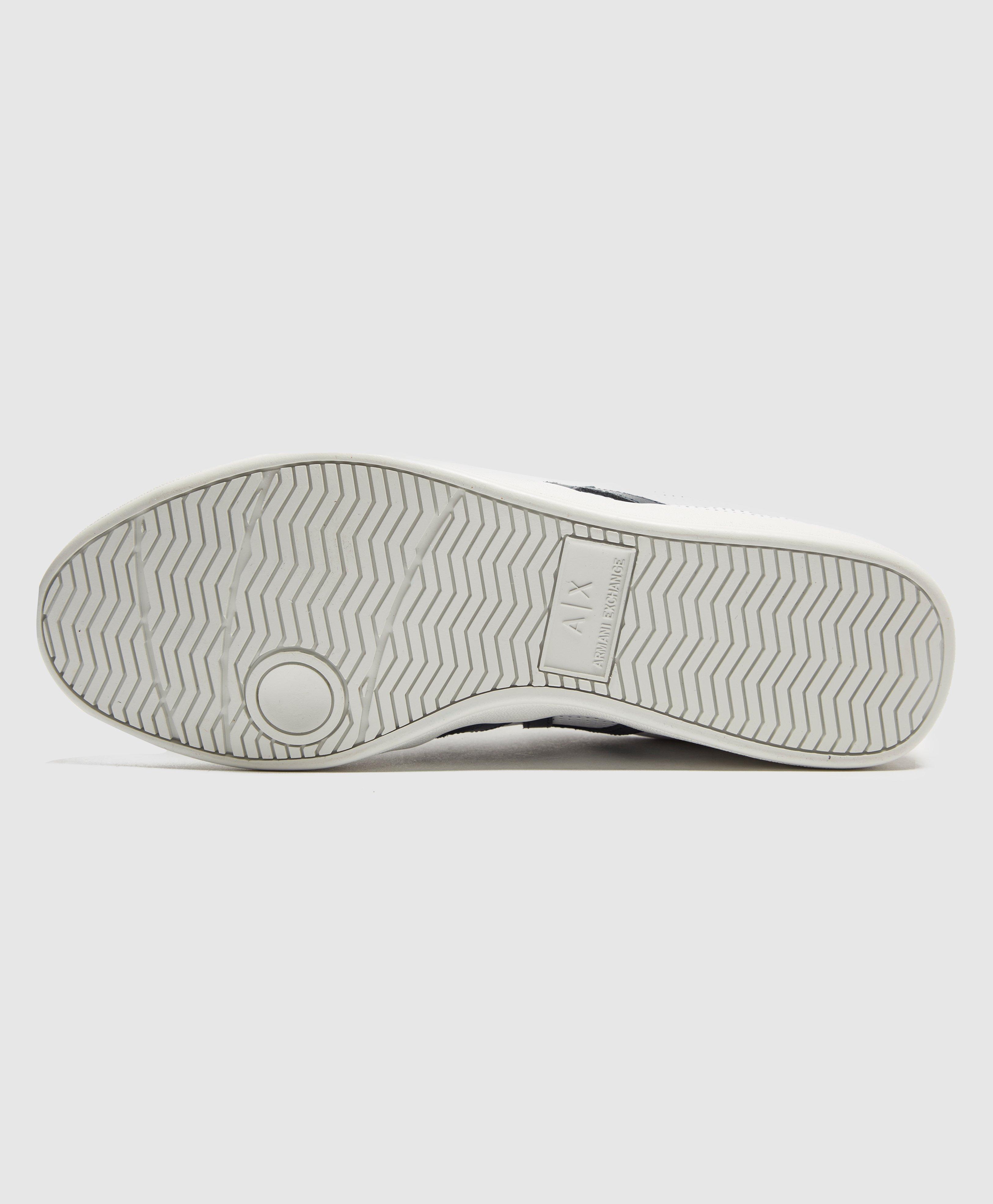 armani exchange perforated leather trainers