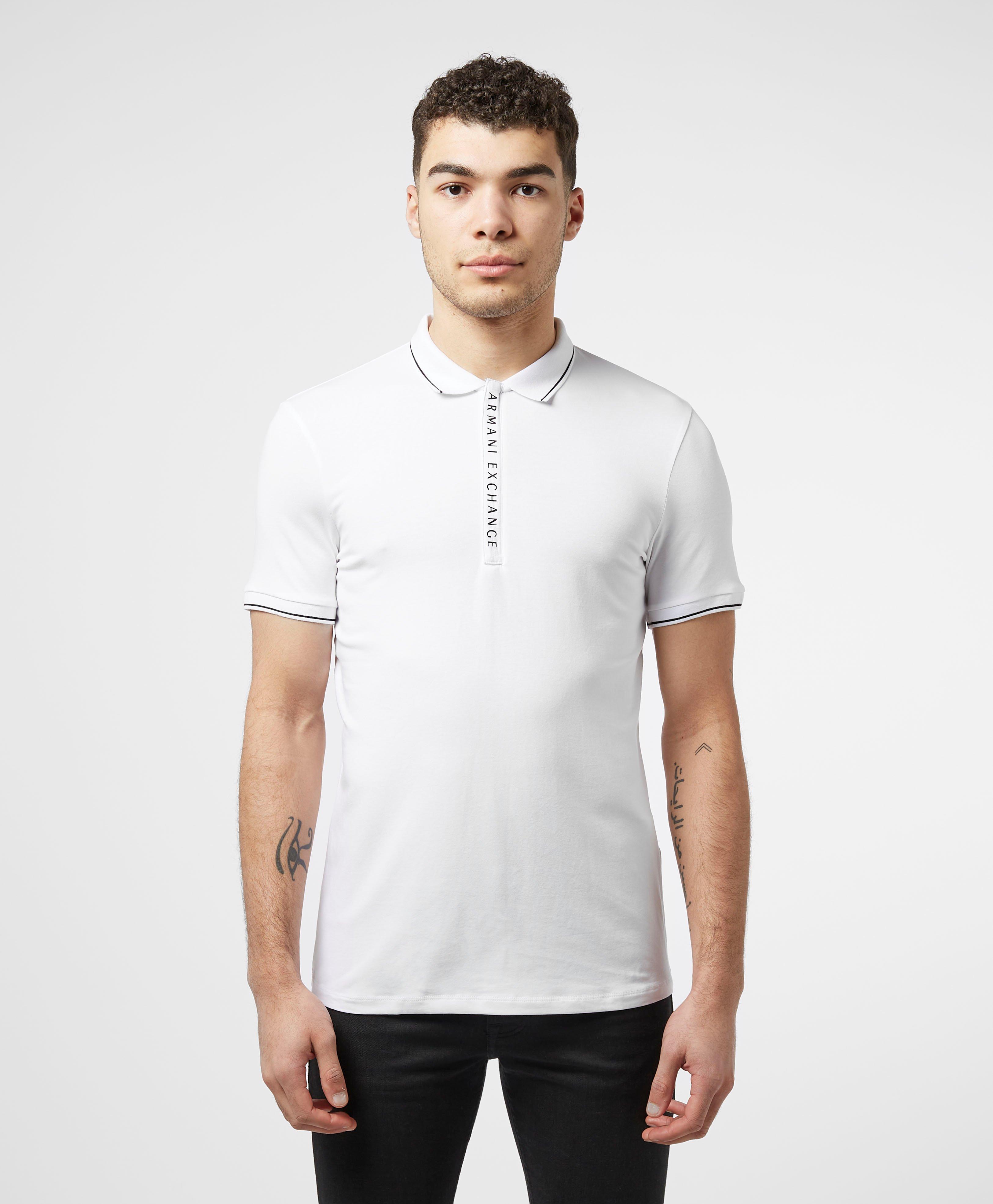 armani exchange logo placket polo