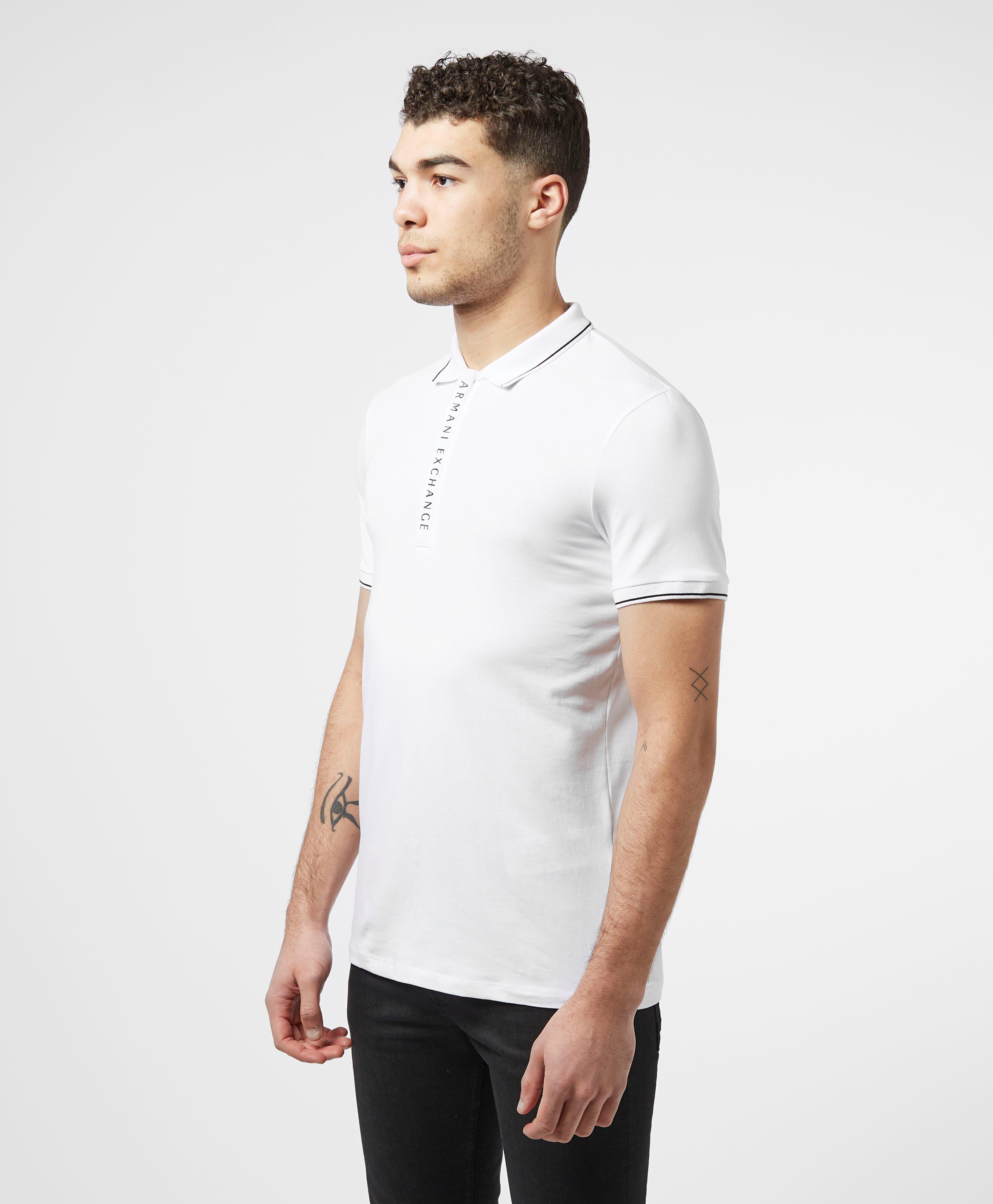 armani exchange logo placket polo