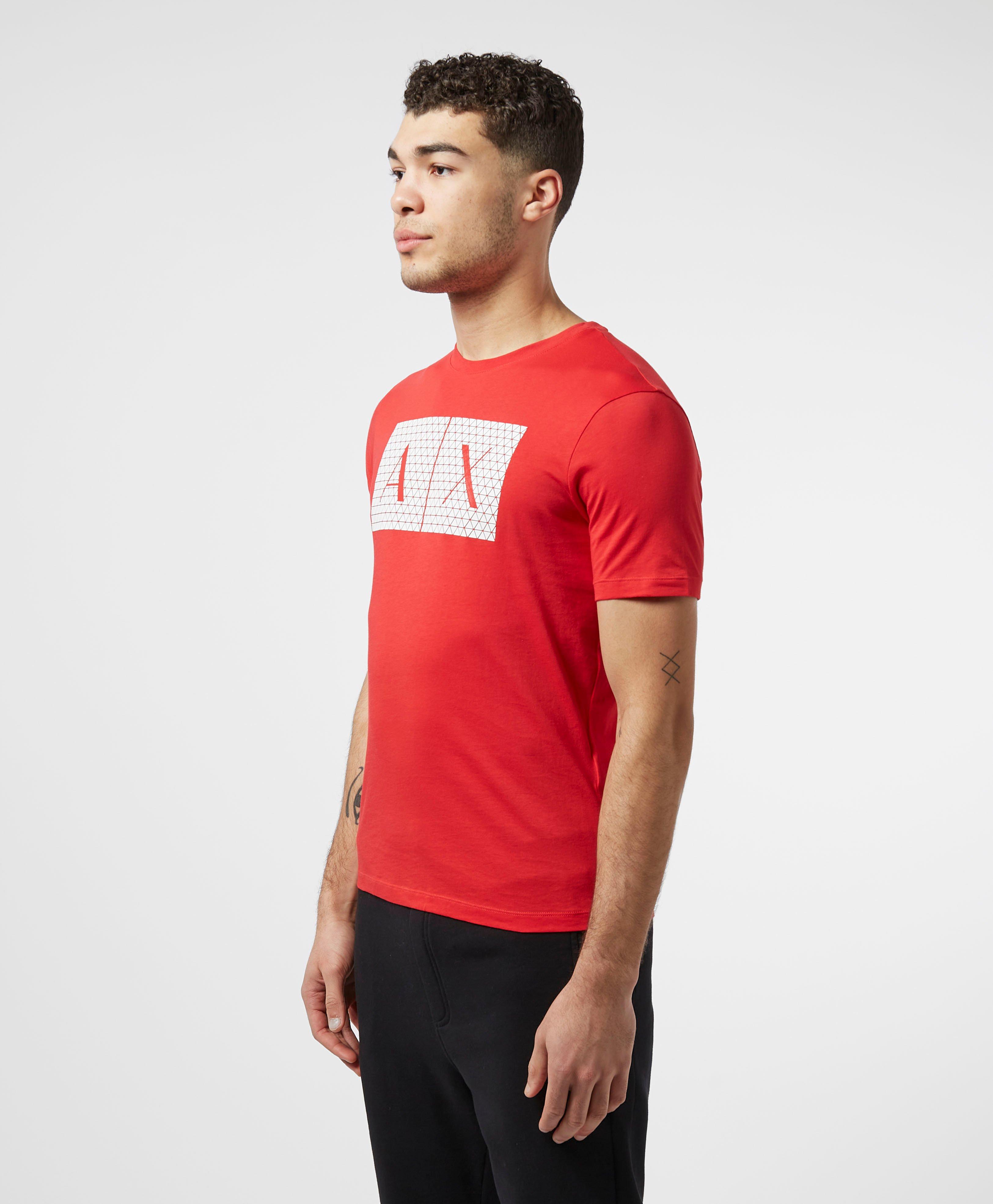 armani exchange red t shirt