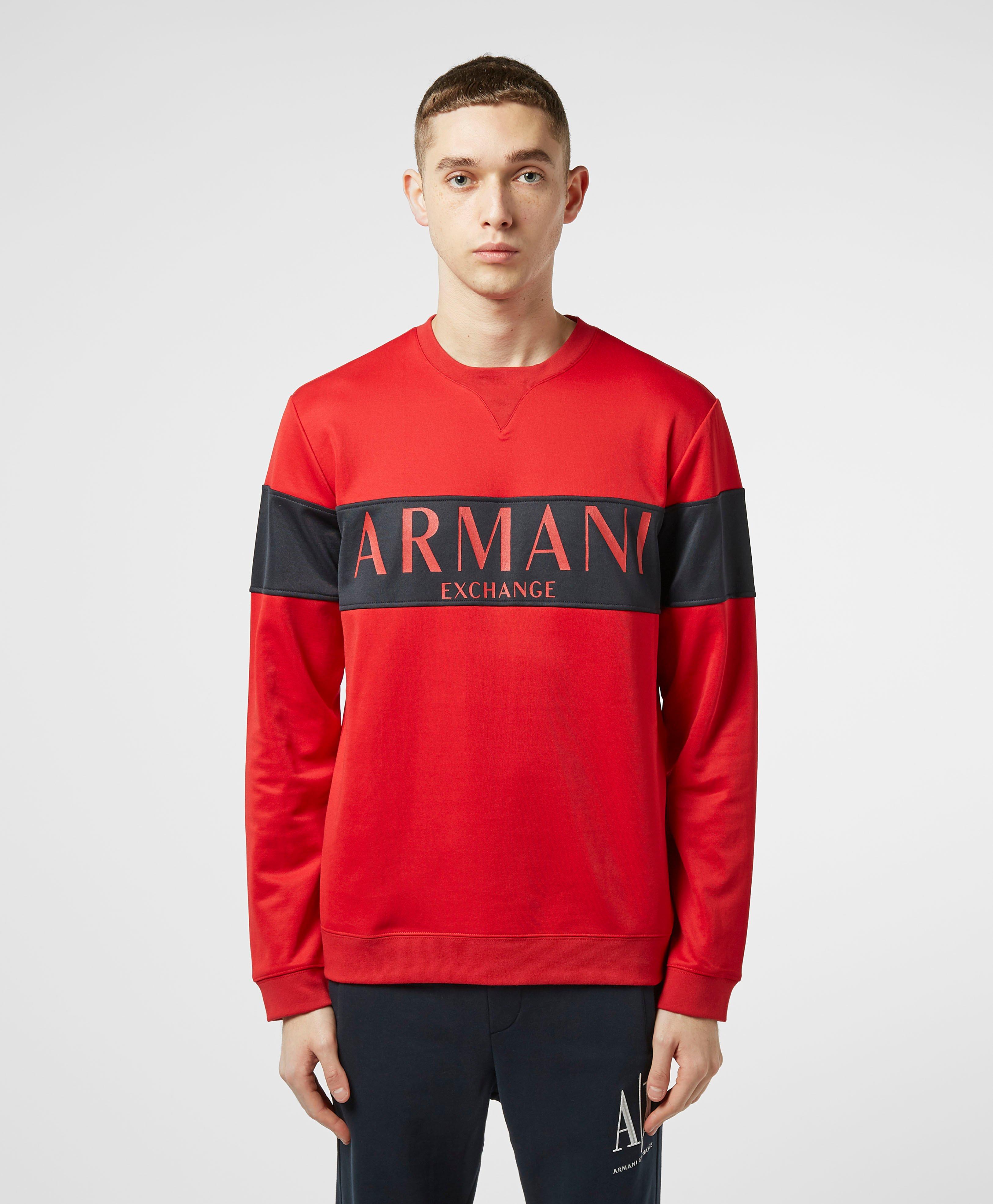 armani exchange red sweatshirt