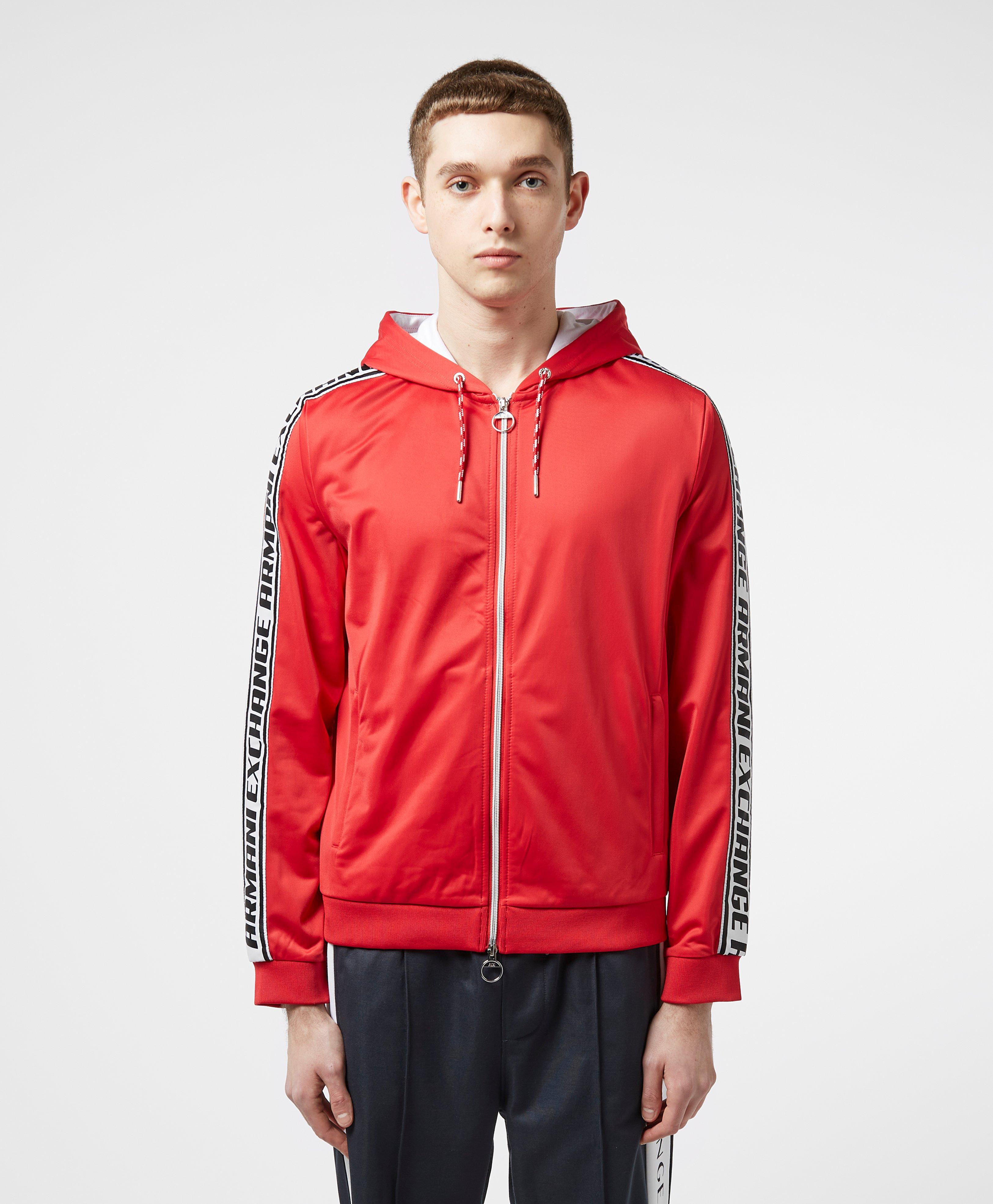 armani exchange red hoodie