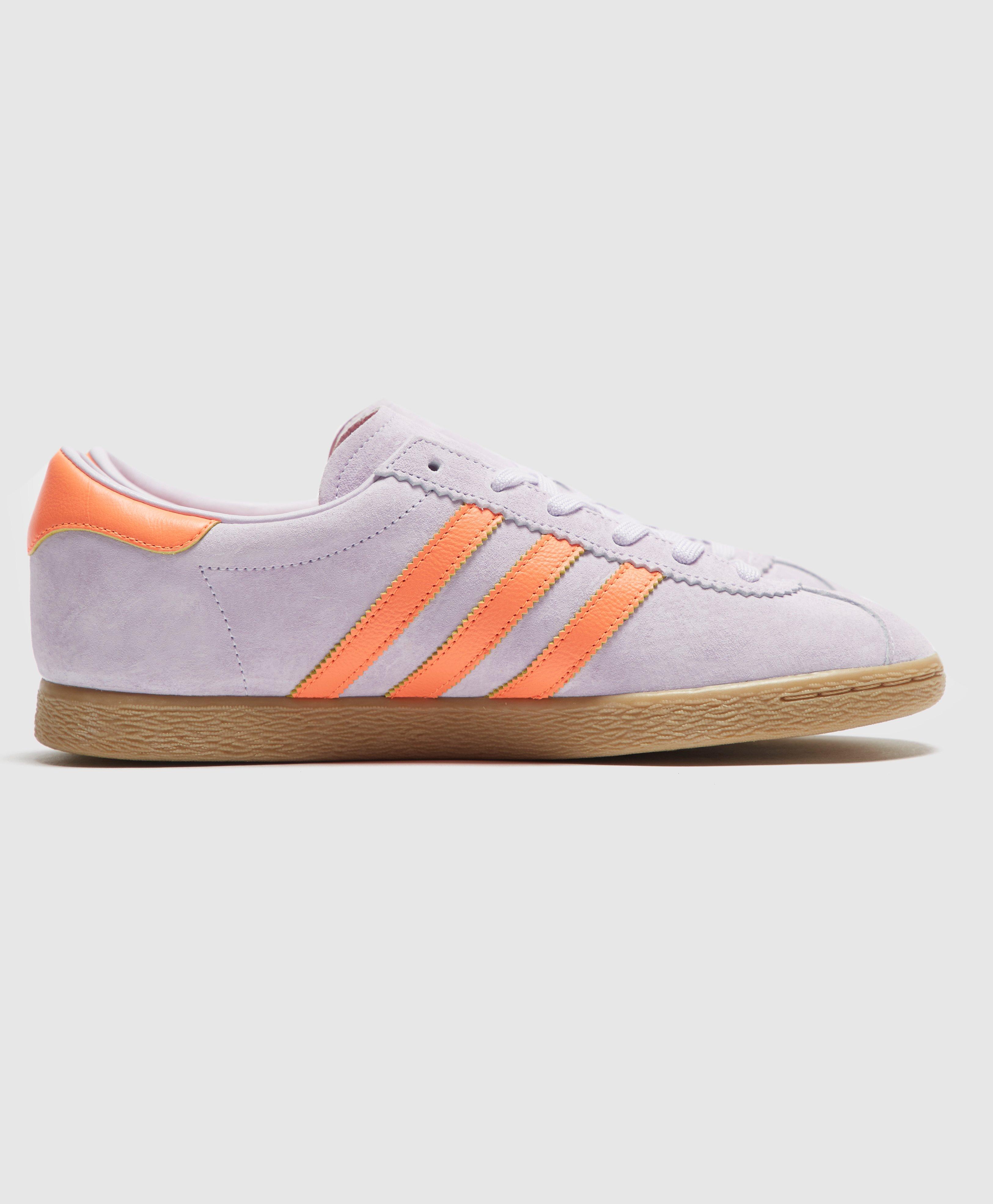 adidas originals stadt trainers in lilac and orange