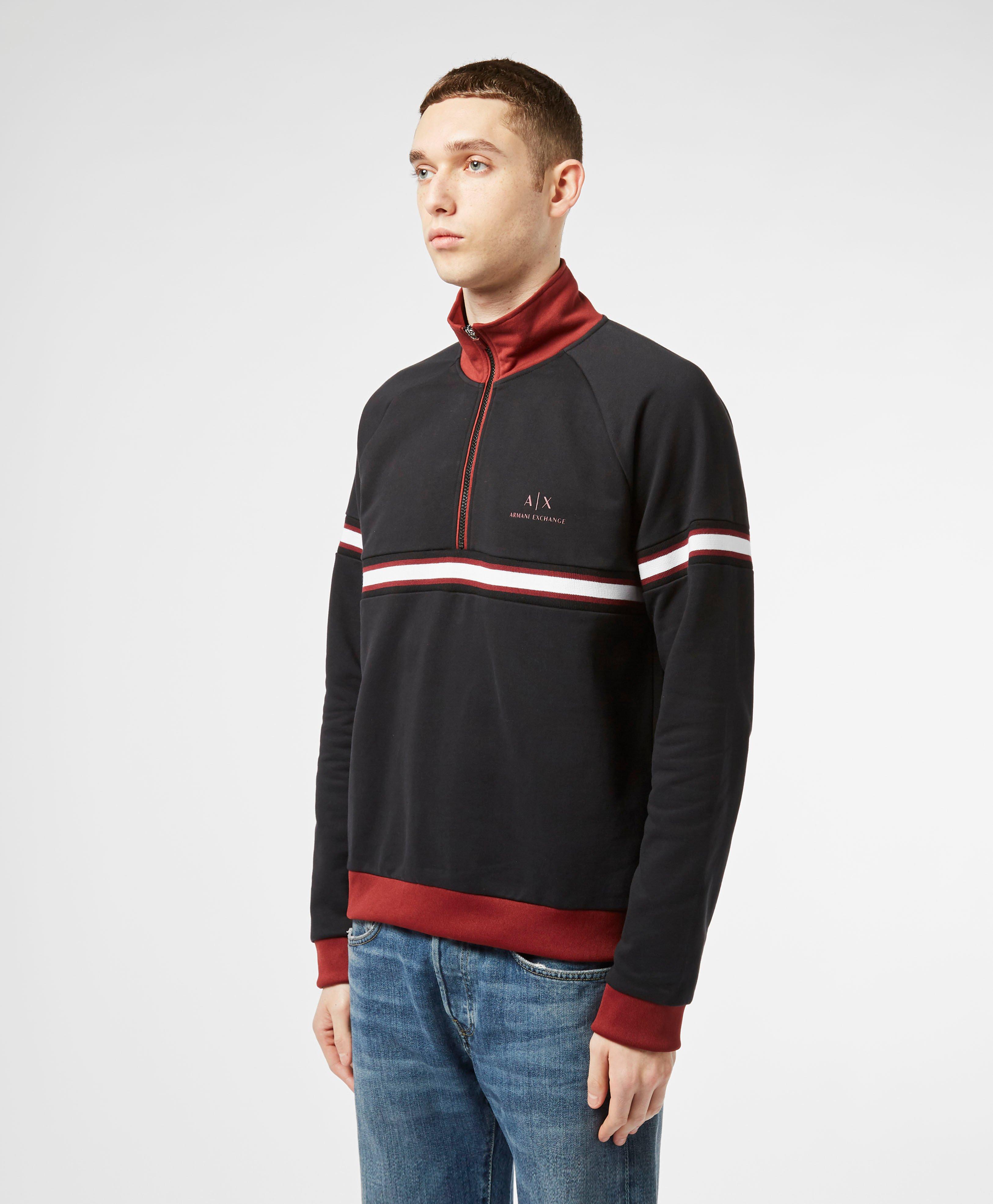 armani exchange zip up sweater