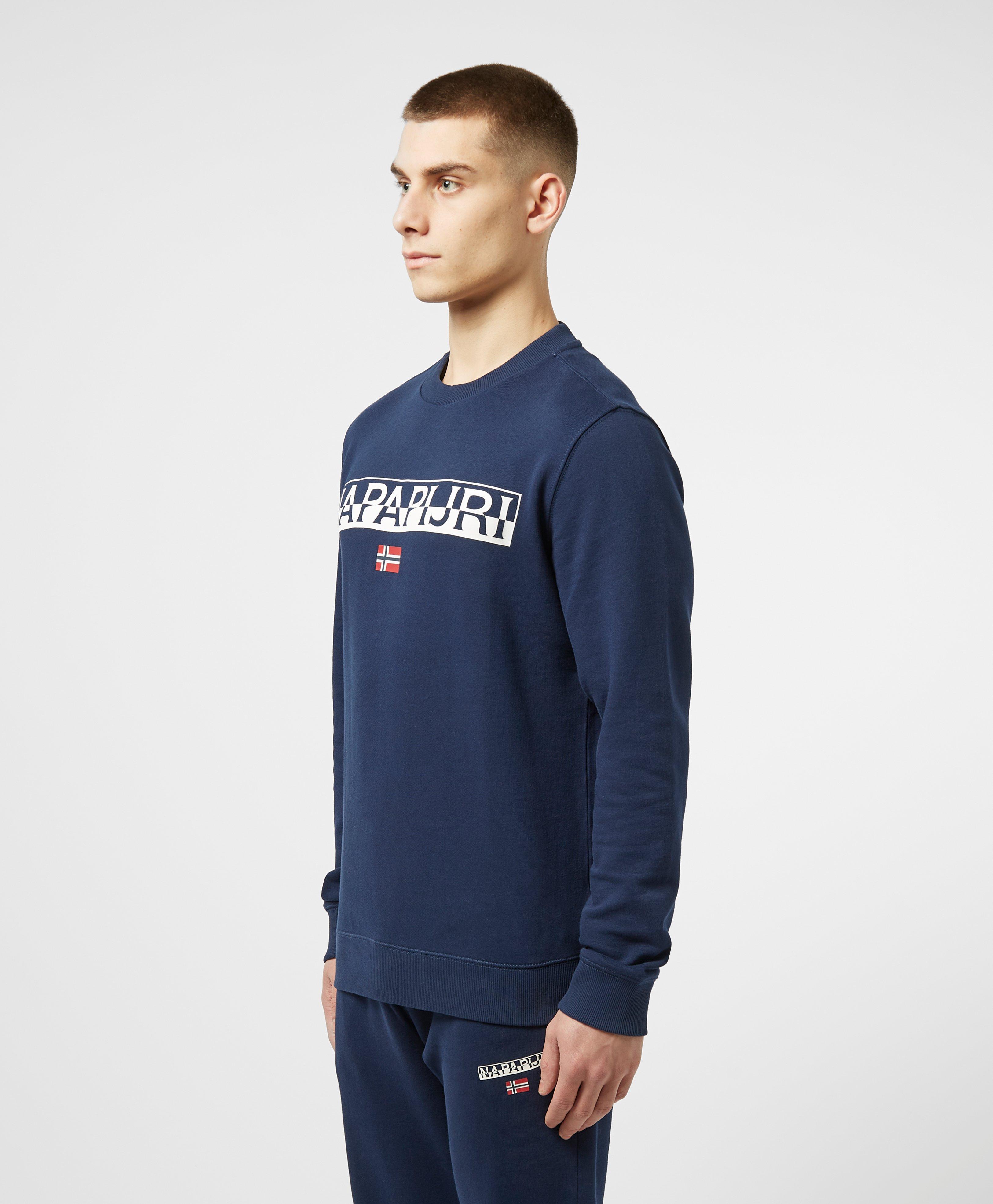 napapijri large logo crew sweatshirt