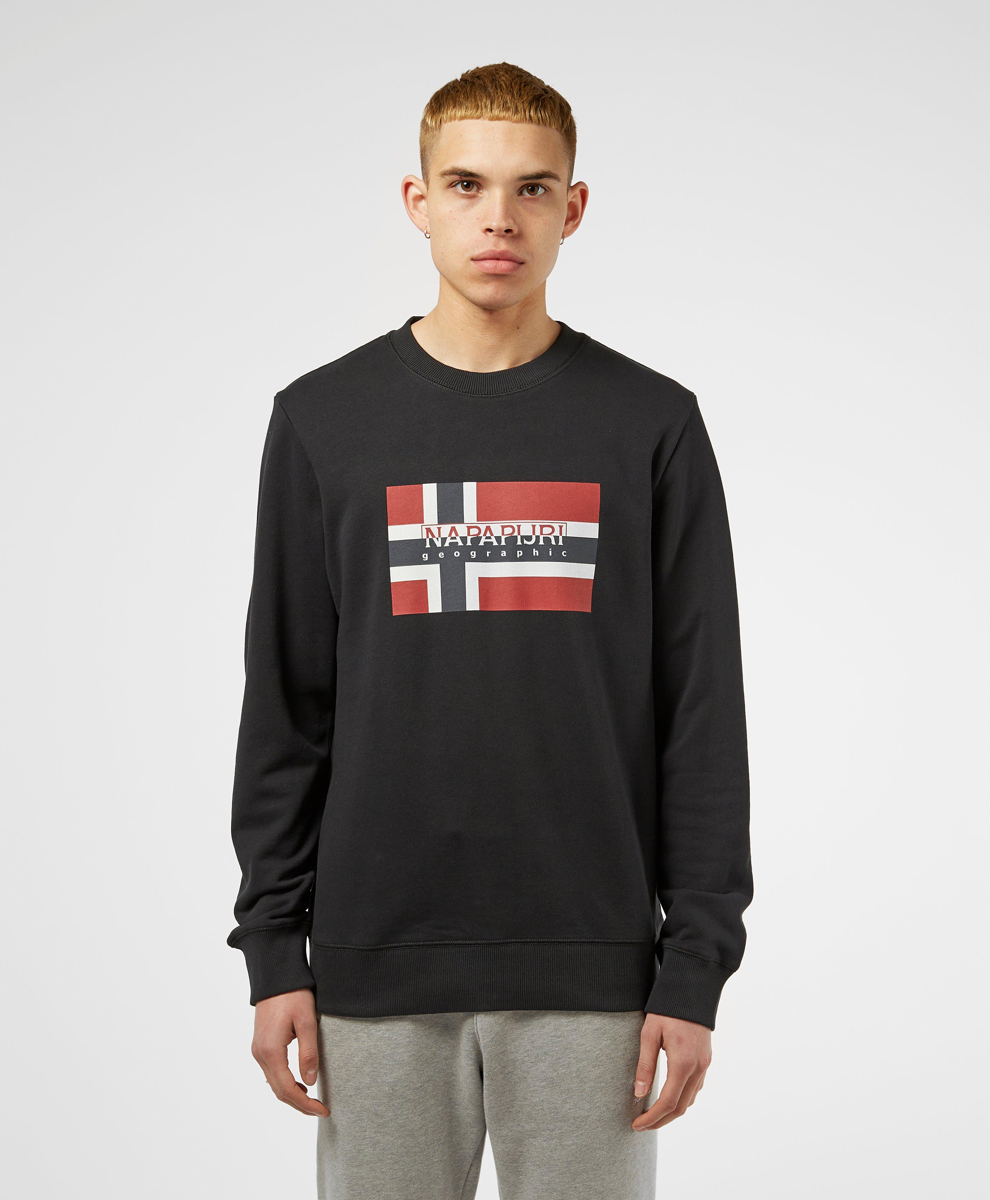 napapijri large logo crew sweatshirt