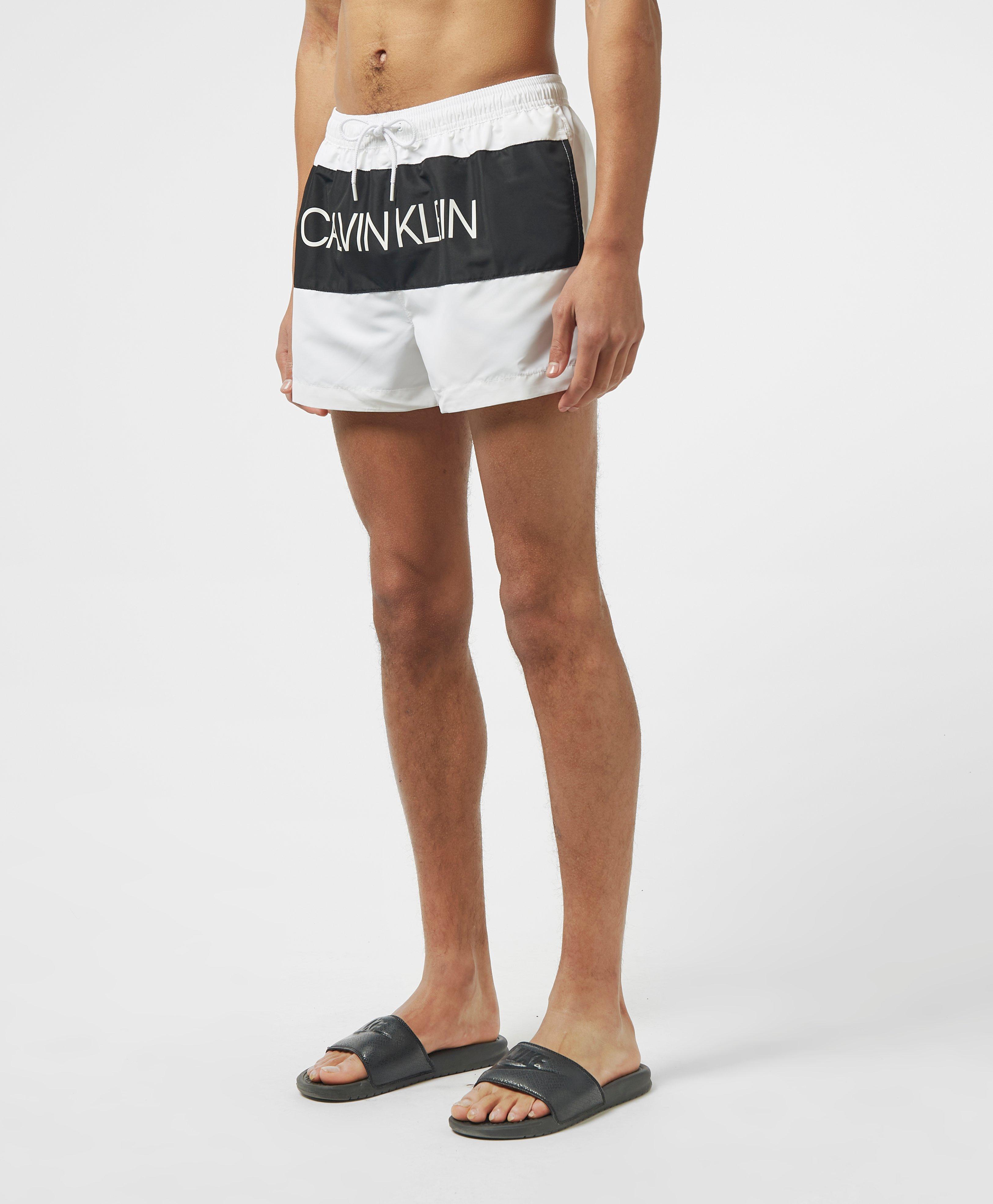 khaki calvin klein swim shorts