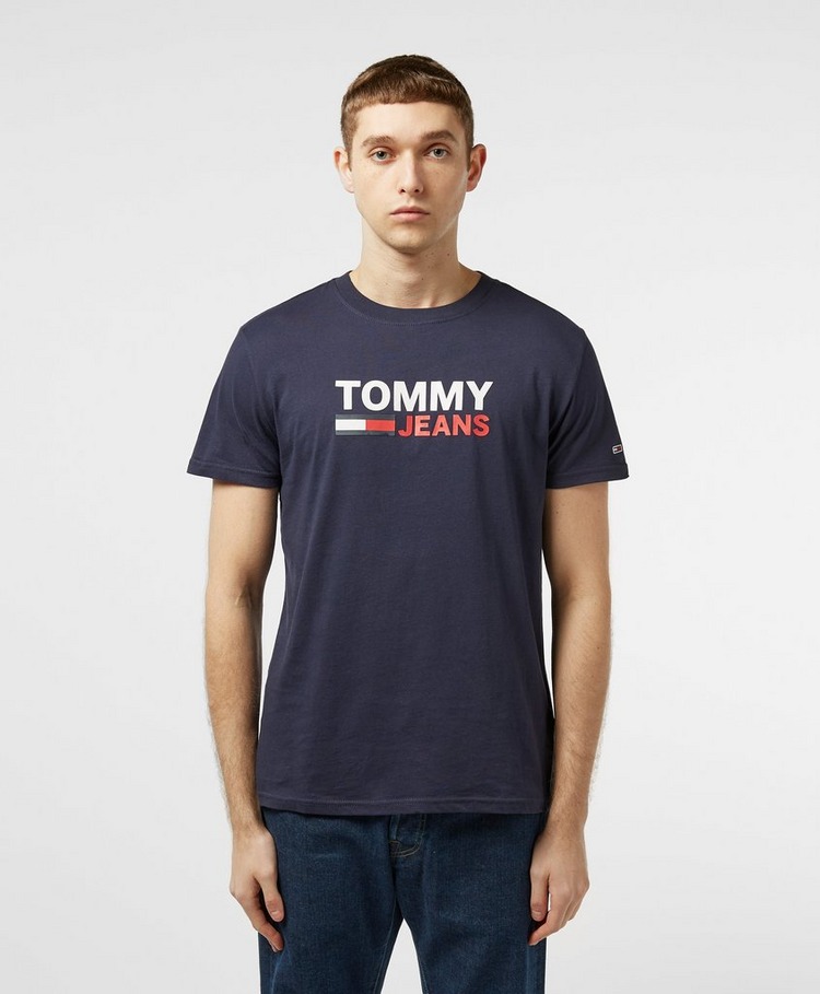 Tommy Jeans Corporate Logo Short Sleeve T-Shirt | scotts Menswear