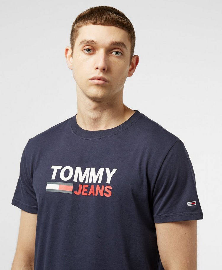 Tommy Jeans Corporate Logo Short Sleeve T-Shirt | scotts Menswear