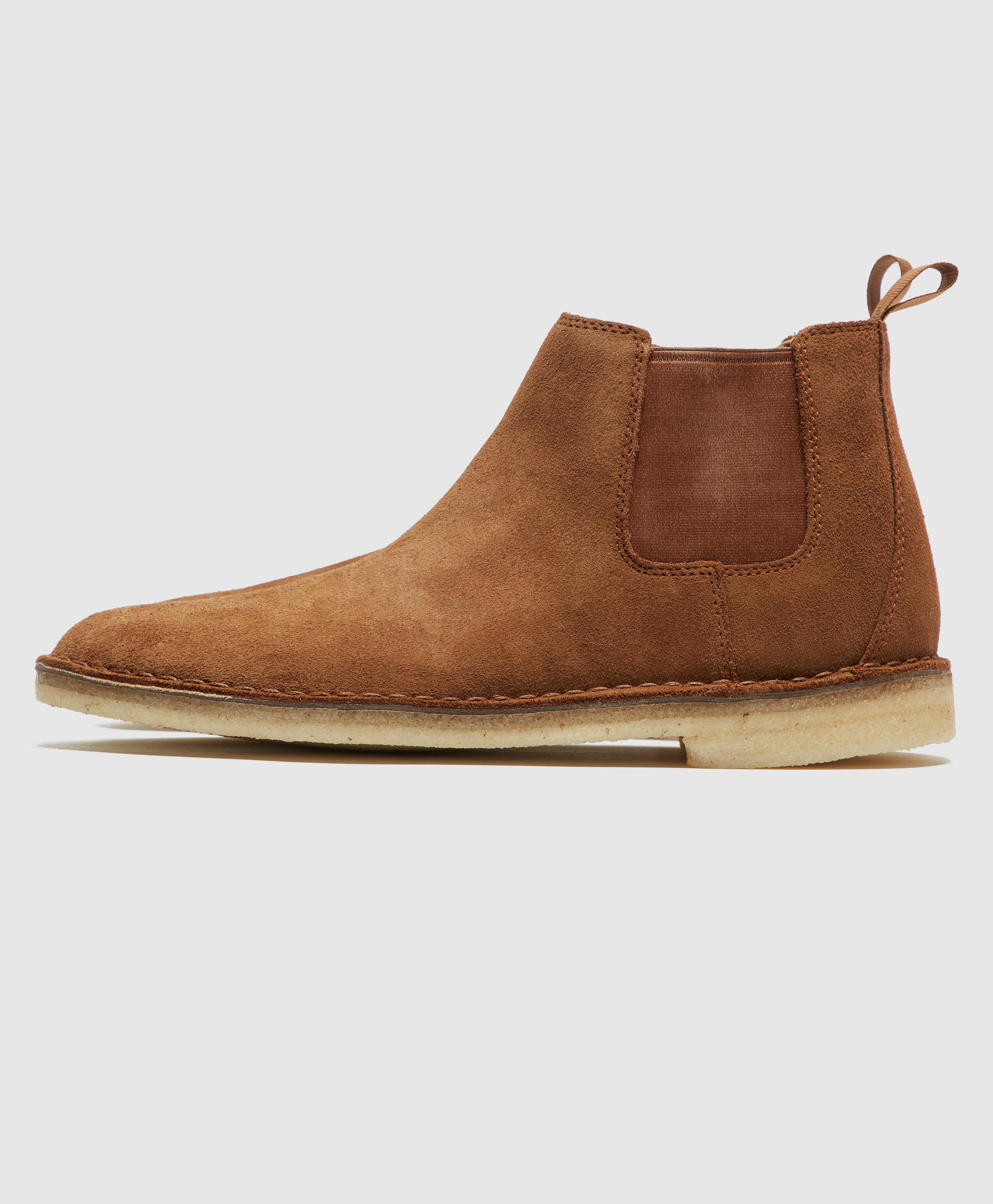 clarks brown chelsea boots