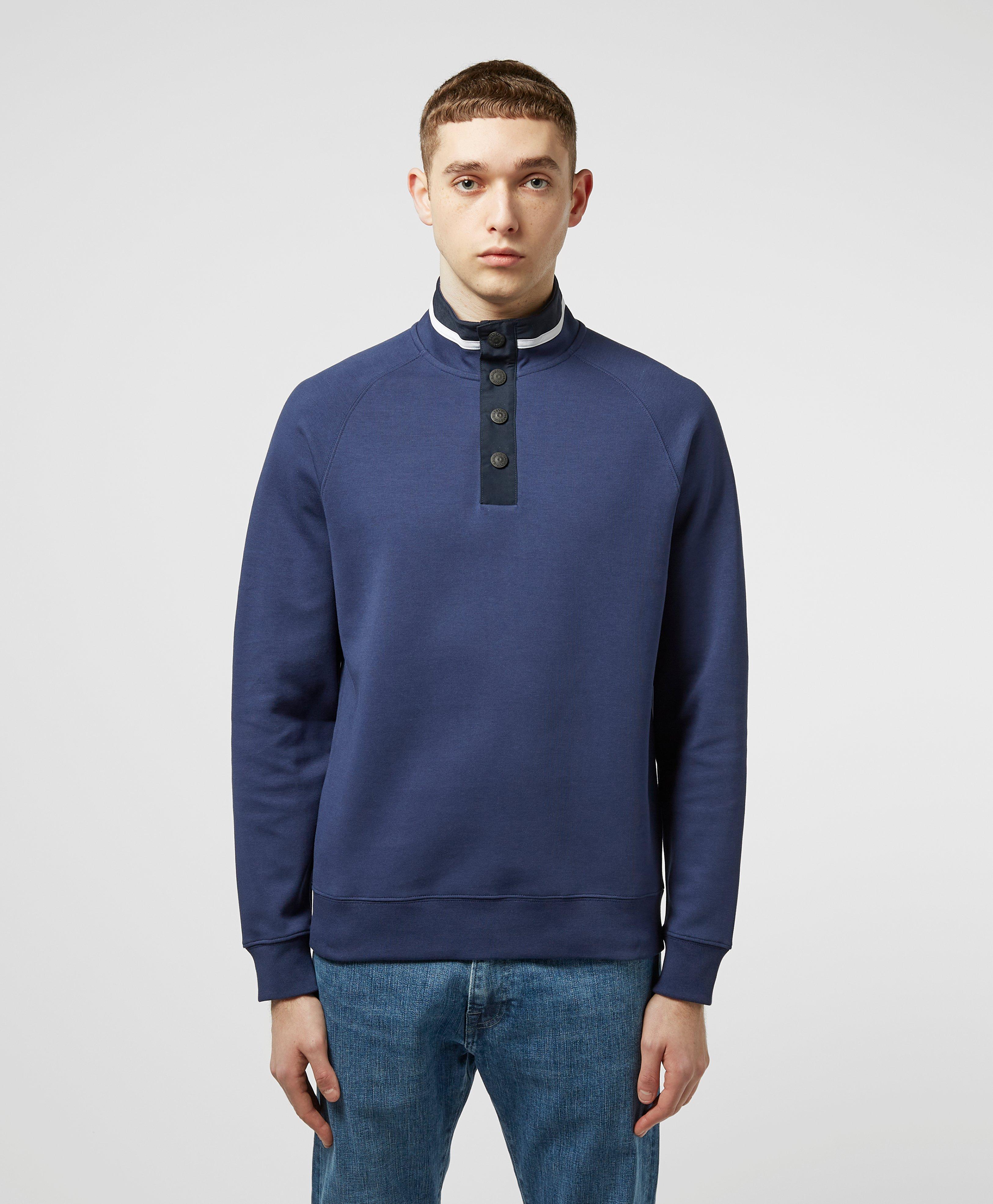 quarter button sweatshirt