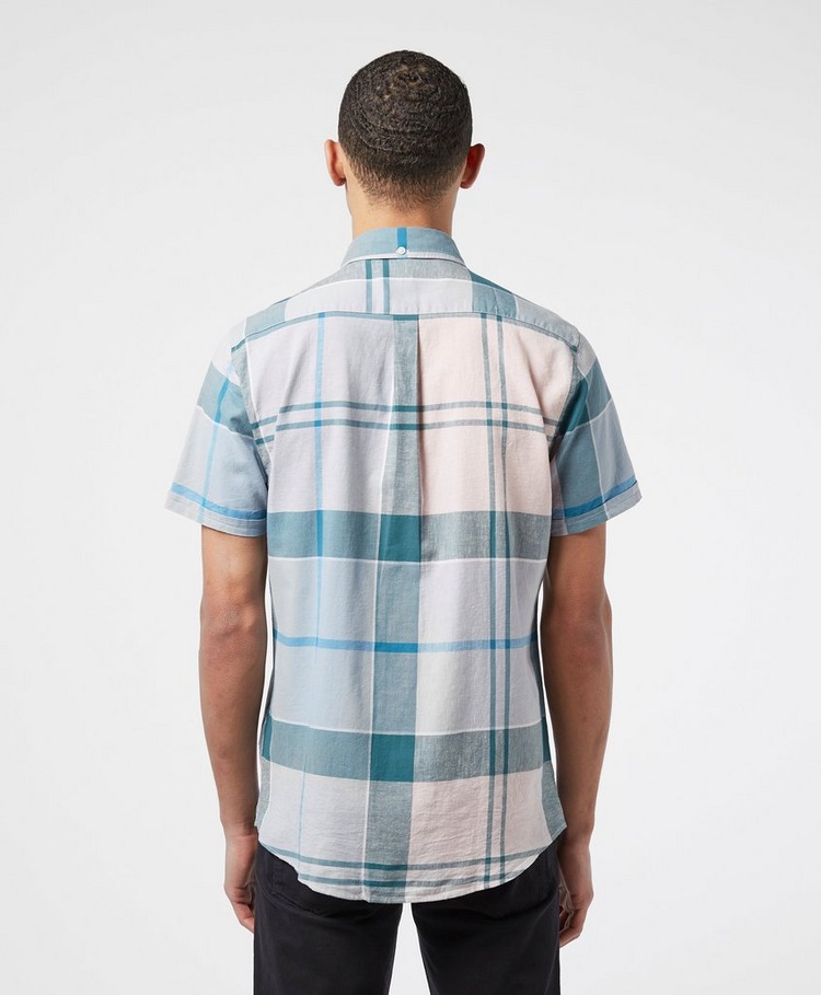 mens check shirt short sleeve
