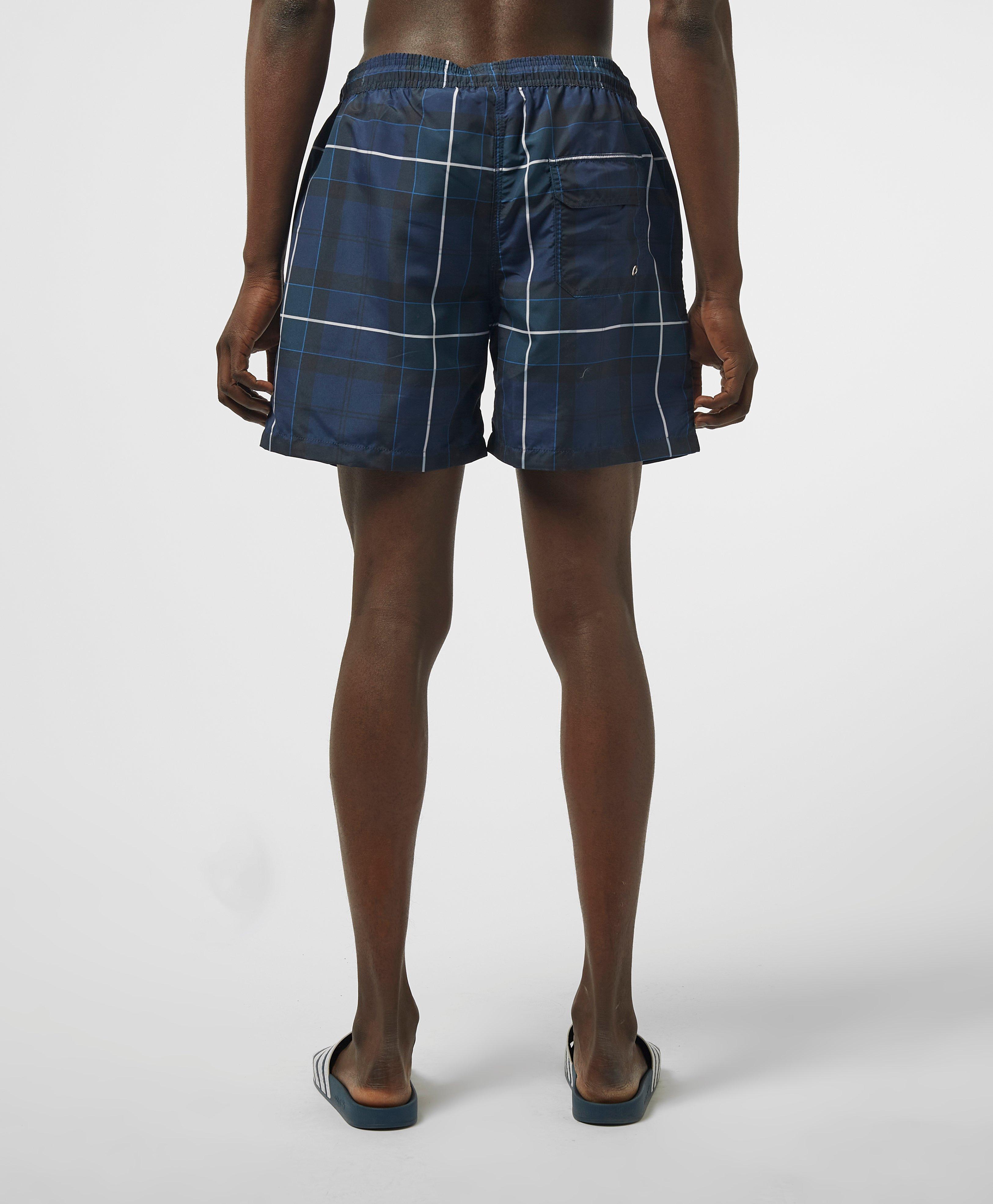 barbour tartan swim shorts