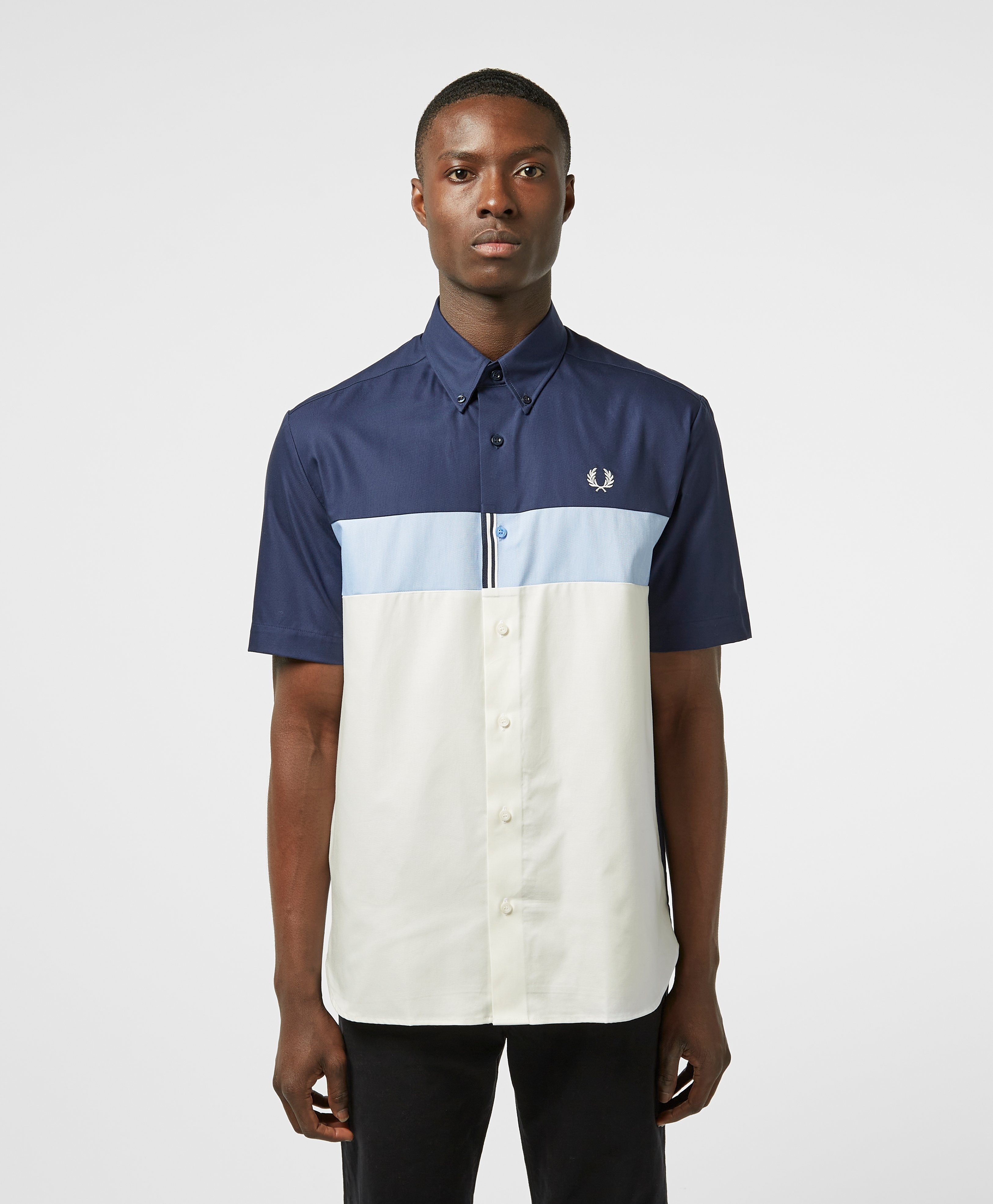 fred perry short sleeve shirt large