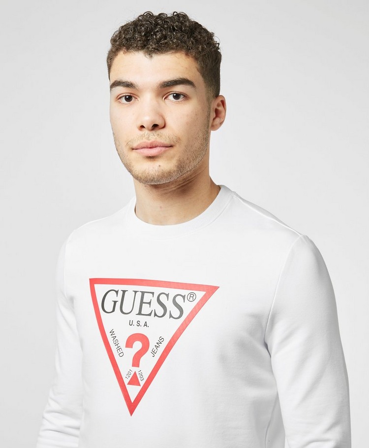 guess lounge logo crew sweatshirt