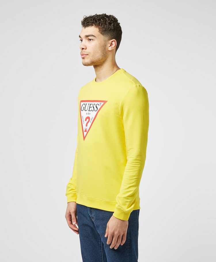 guess college logo crew sweatshirt