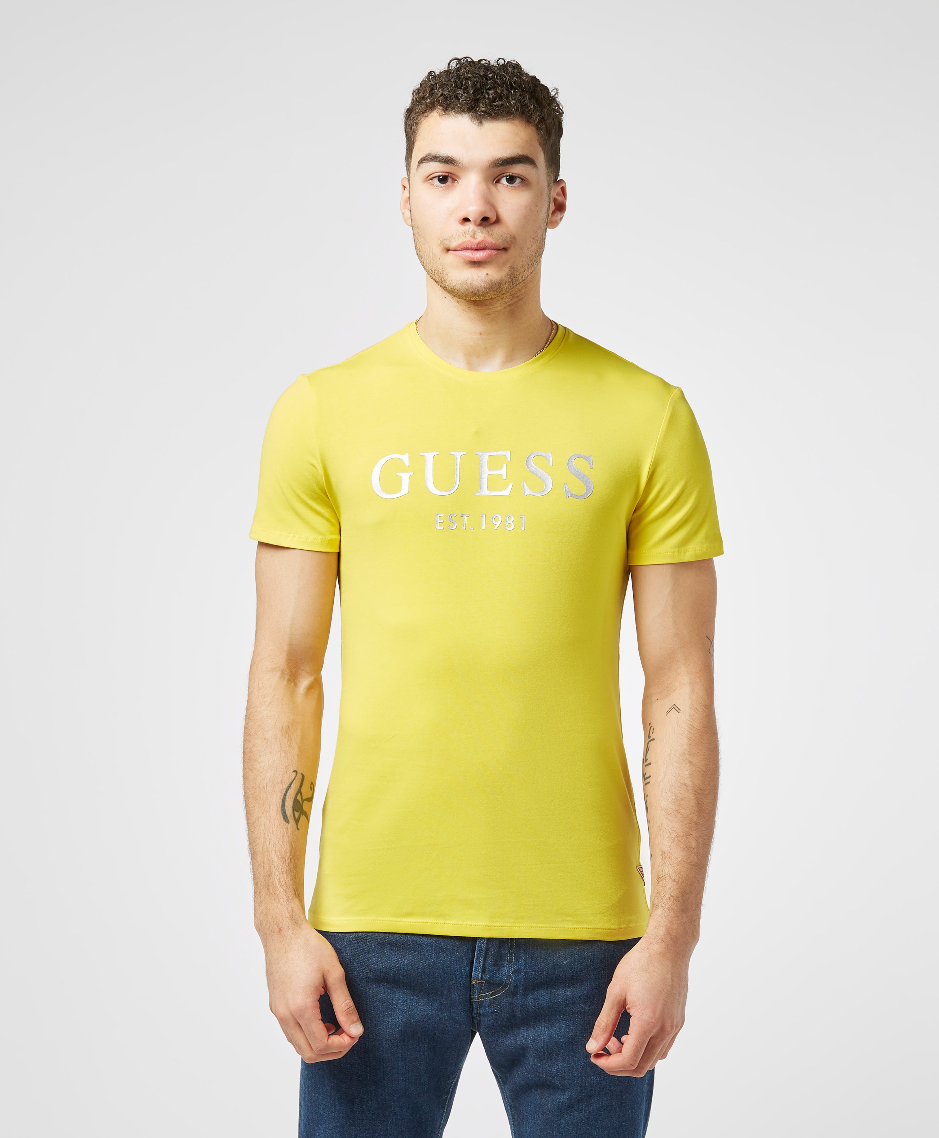 guess tshirt pink