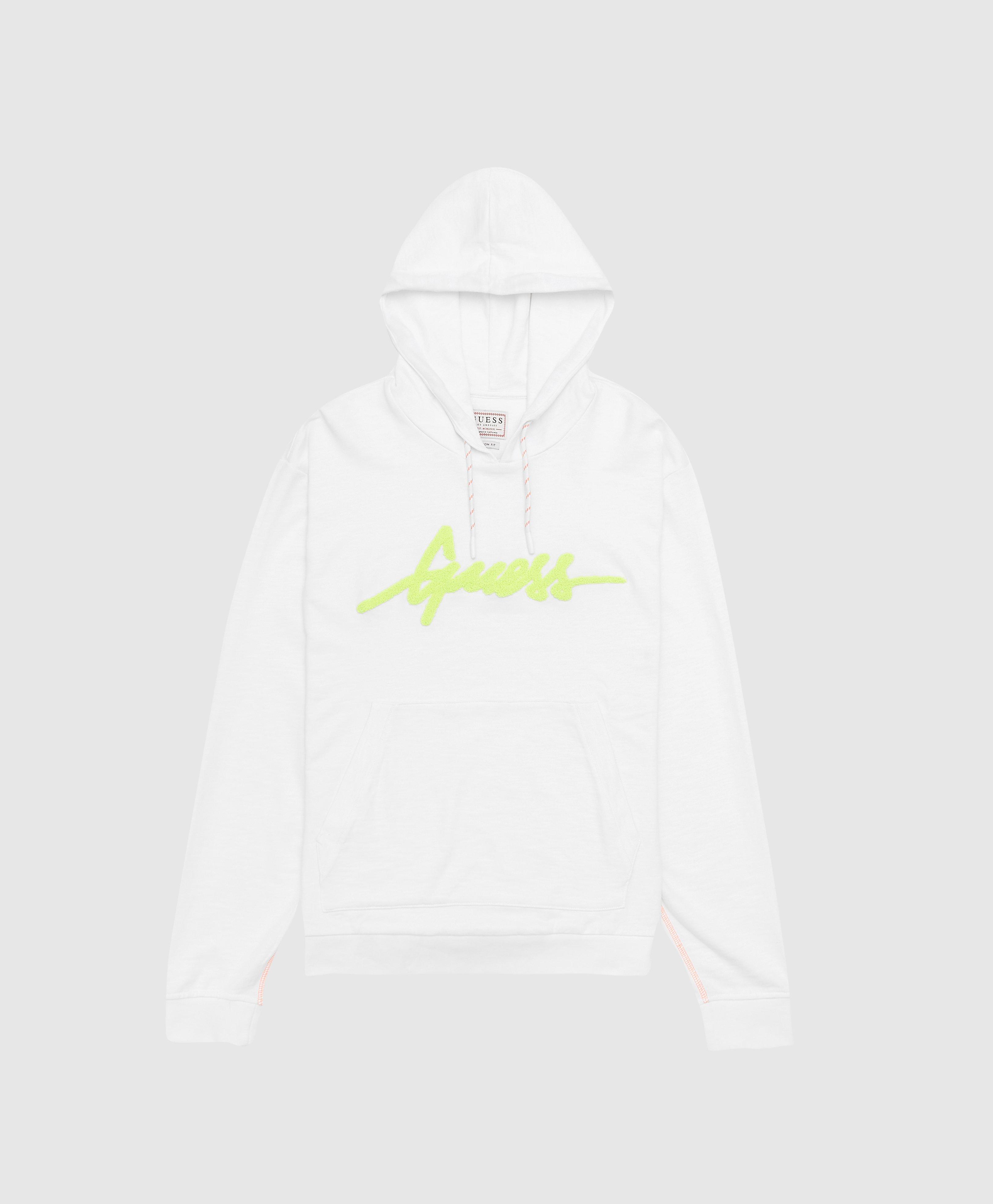 guess white hoodie