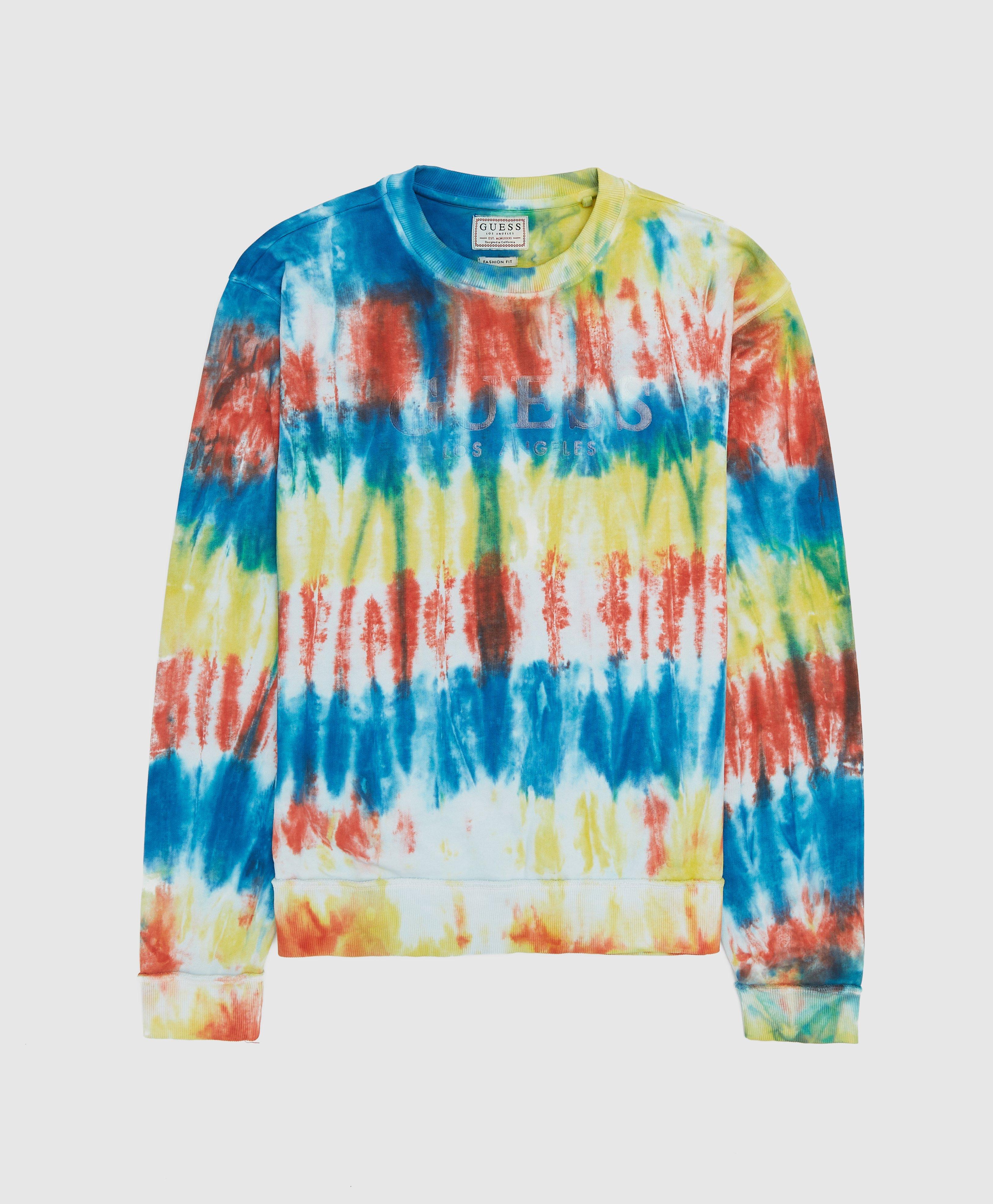 guess tie dye sweatshirt