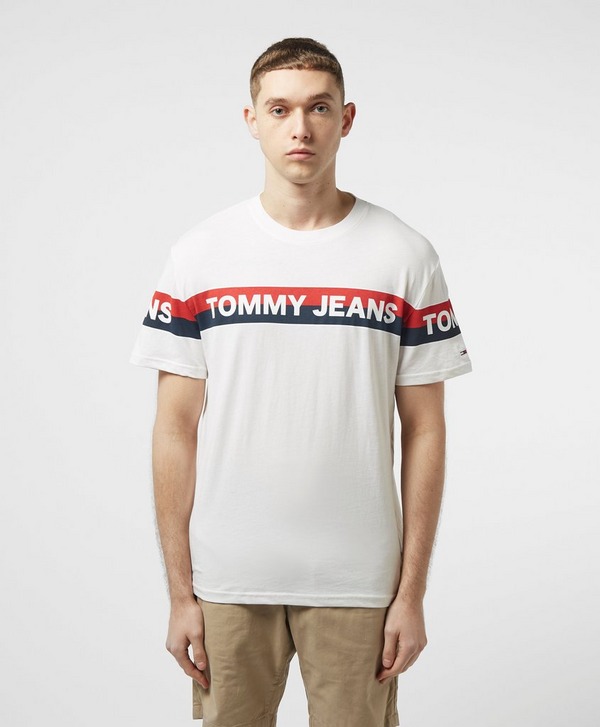 Tommy Jeans Double Stripe Logo Short Sleeve T-Shirt
