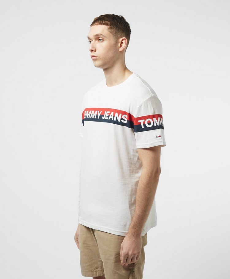 Tommy Jeans Double Stripe Logo Short Sleeve T-Shirt