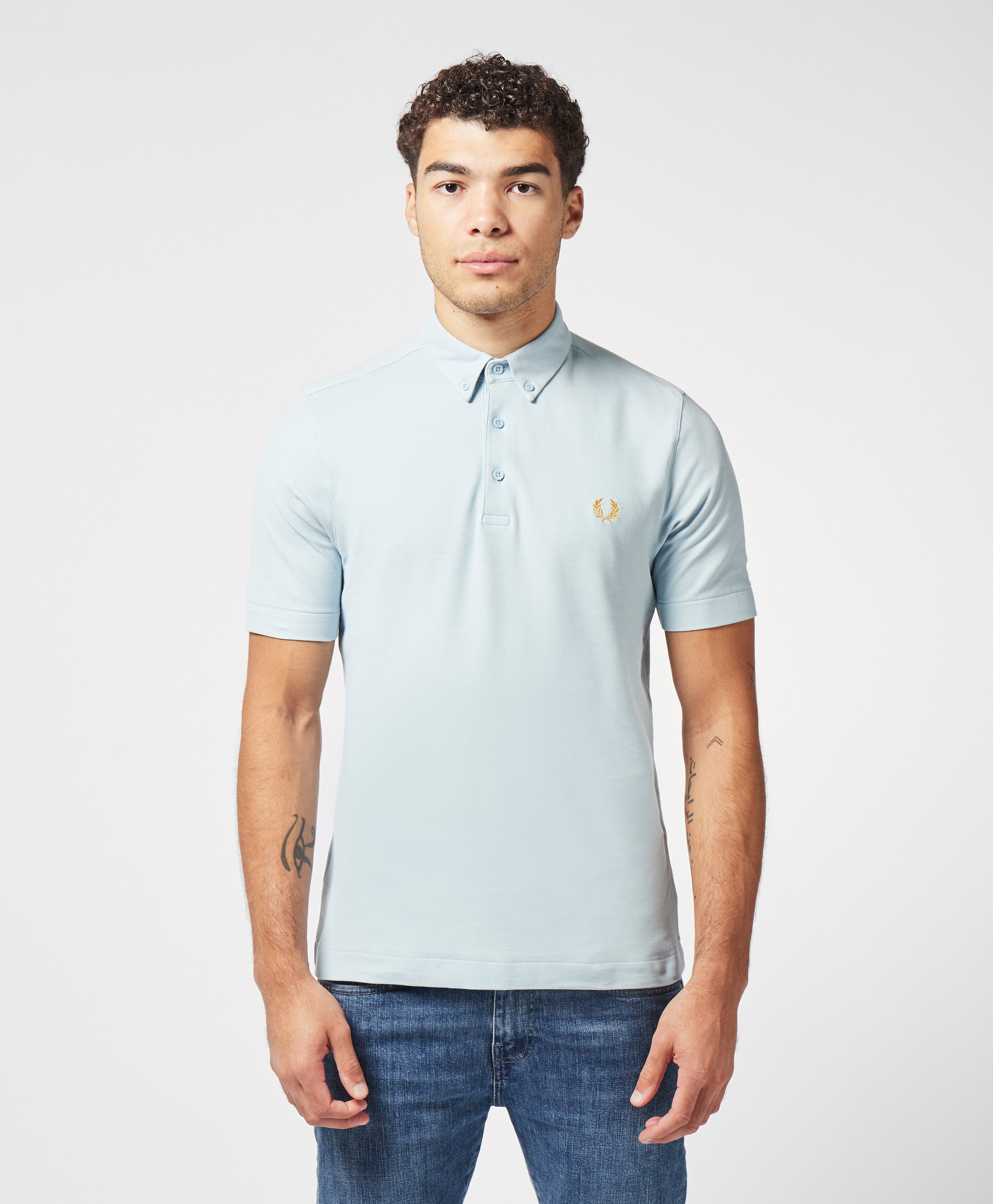 Fred Perry Button Down Short Sleeve Polo Shirt | scotts Menswear