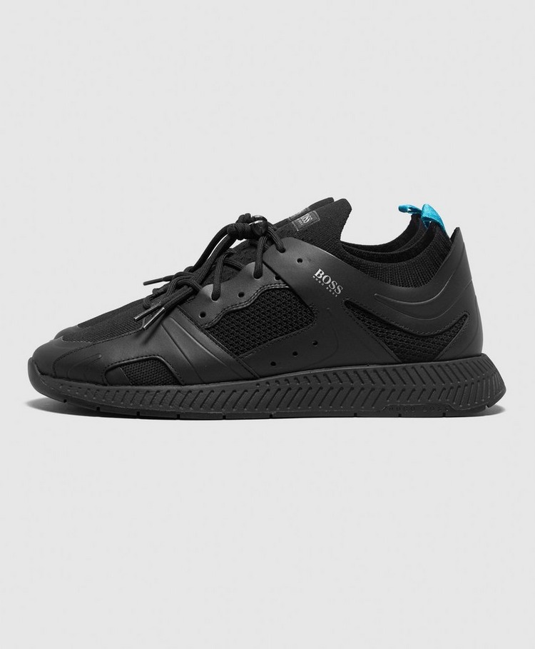 boss open grey titanium trainers