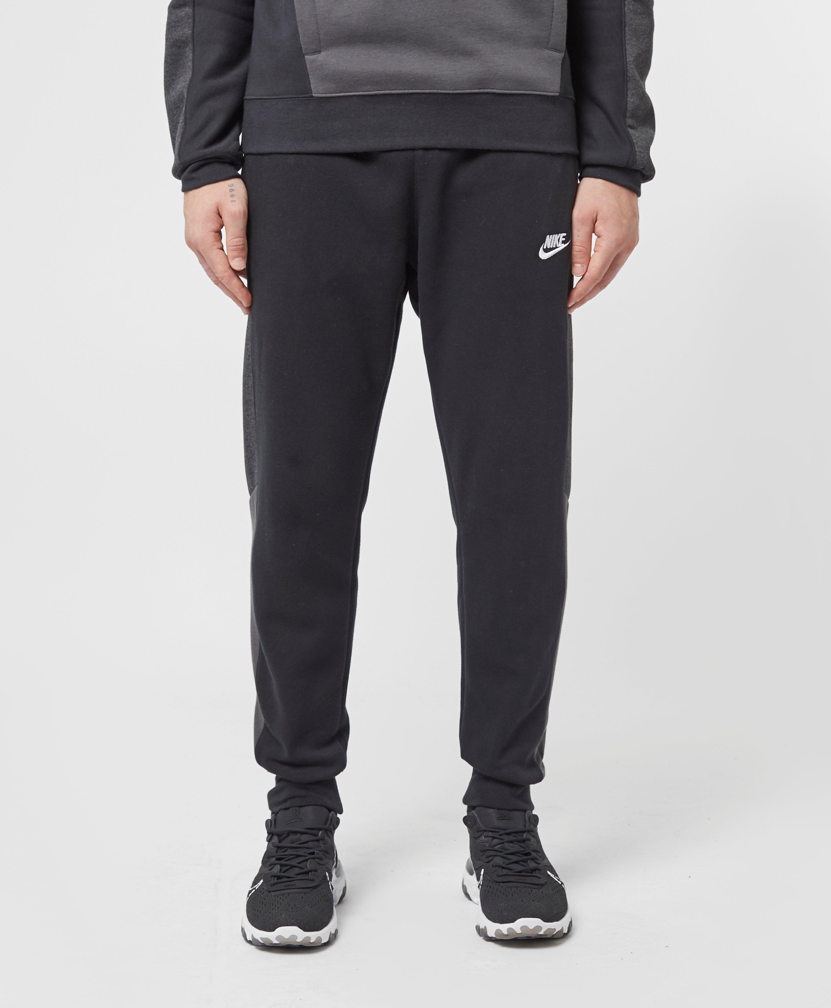 split colour joggers