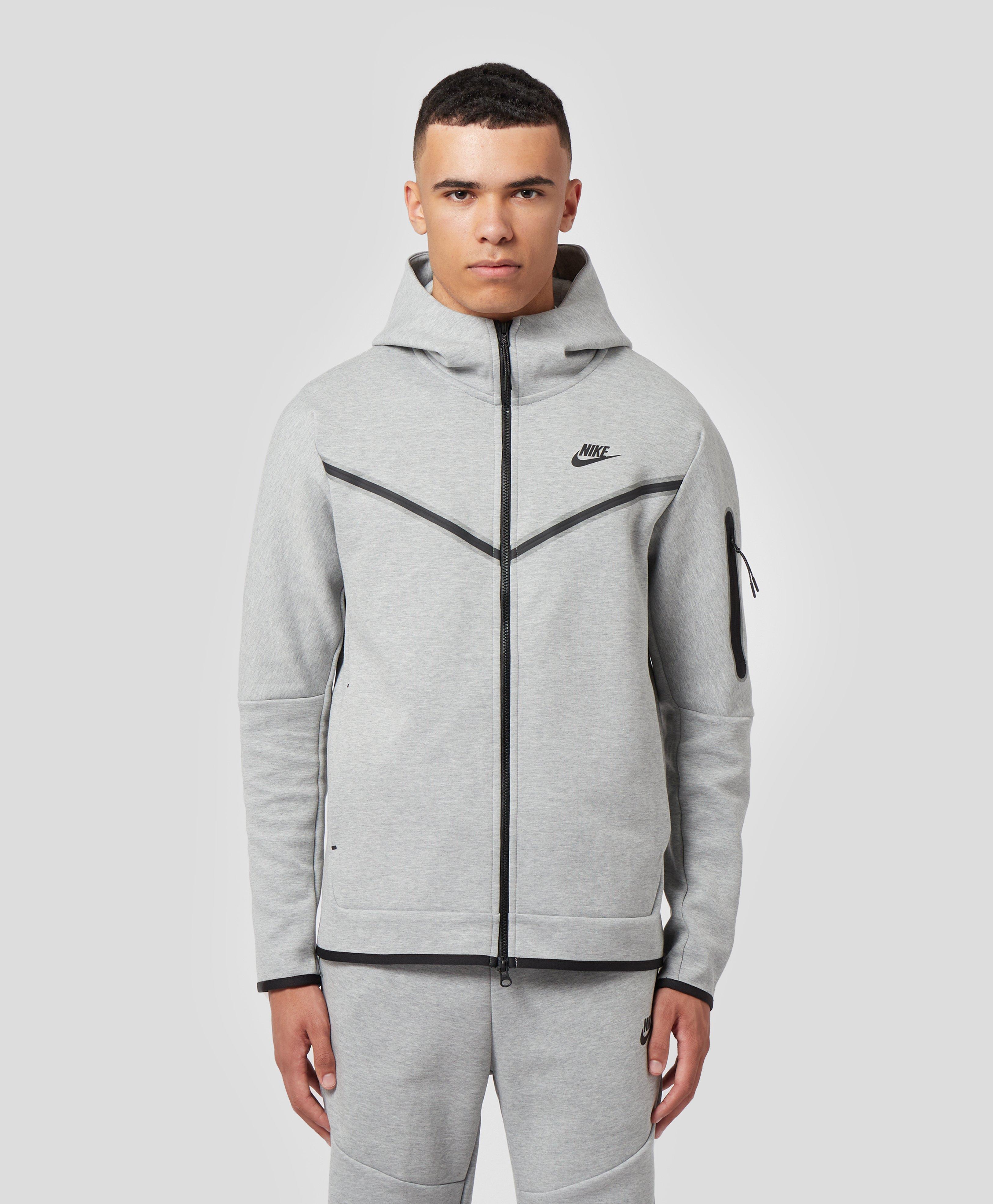 grey nike fleece hoodie