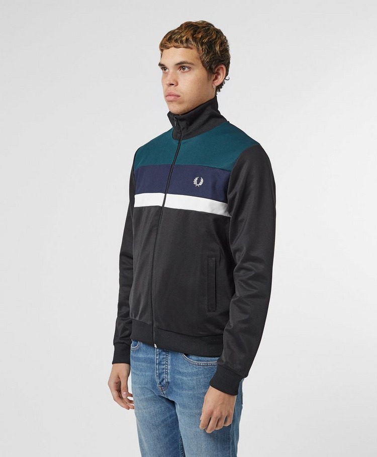 black fred perry track top