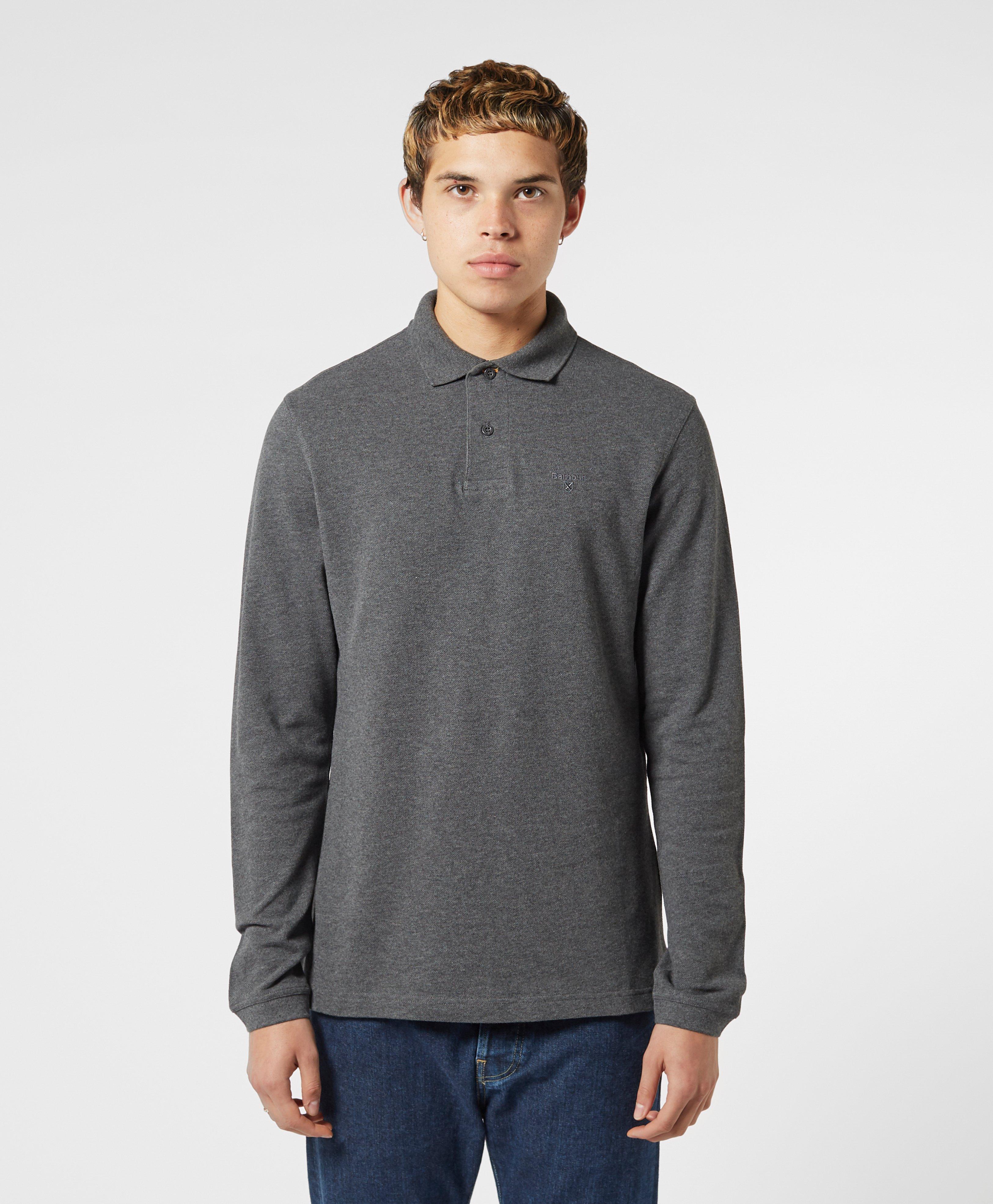 barbour long sleeve sports polo