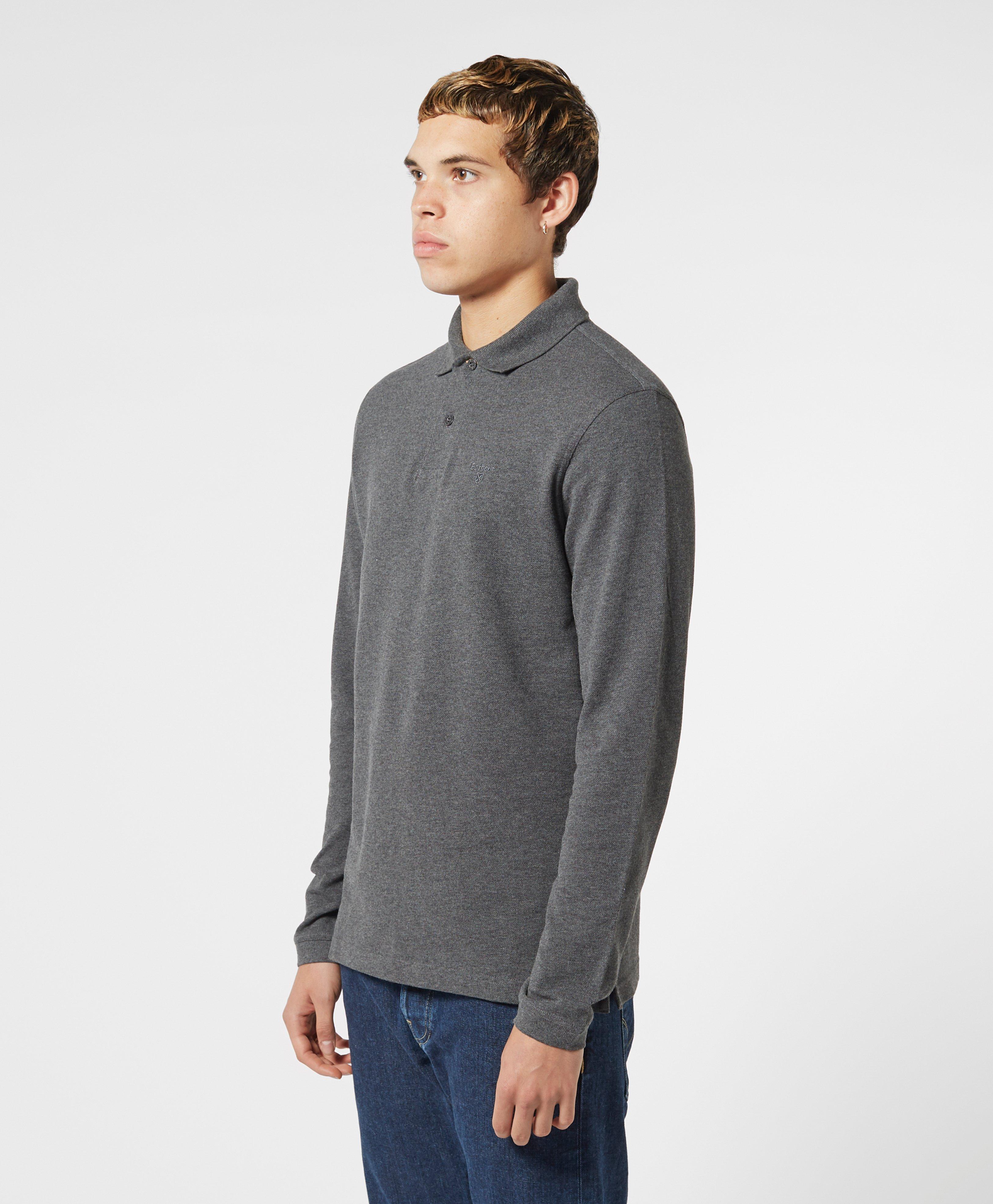 barbour long sleeve sports polo