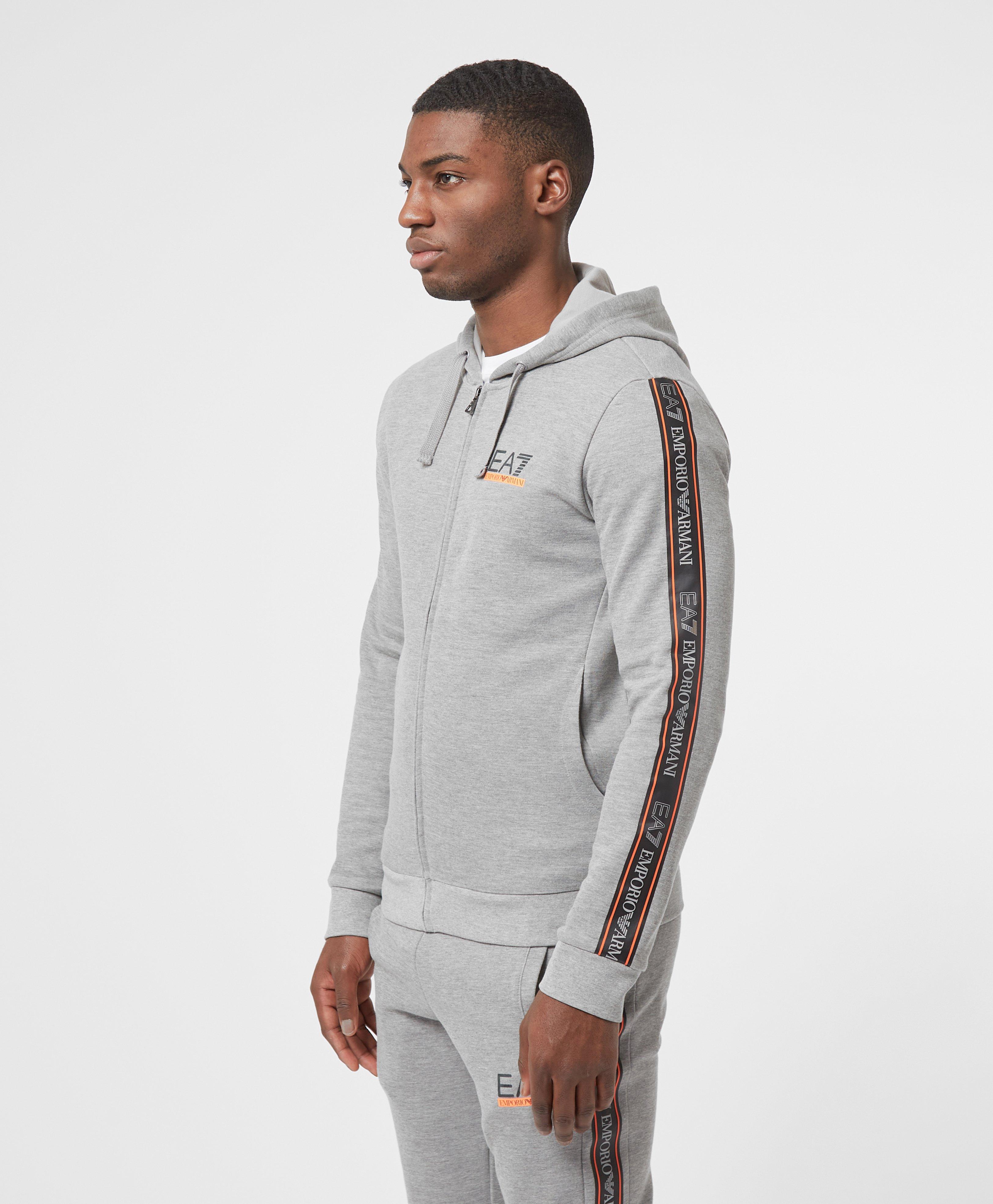 ea7 tape full zip hoodie