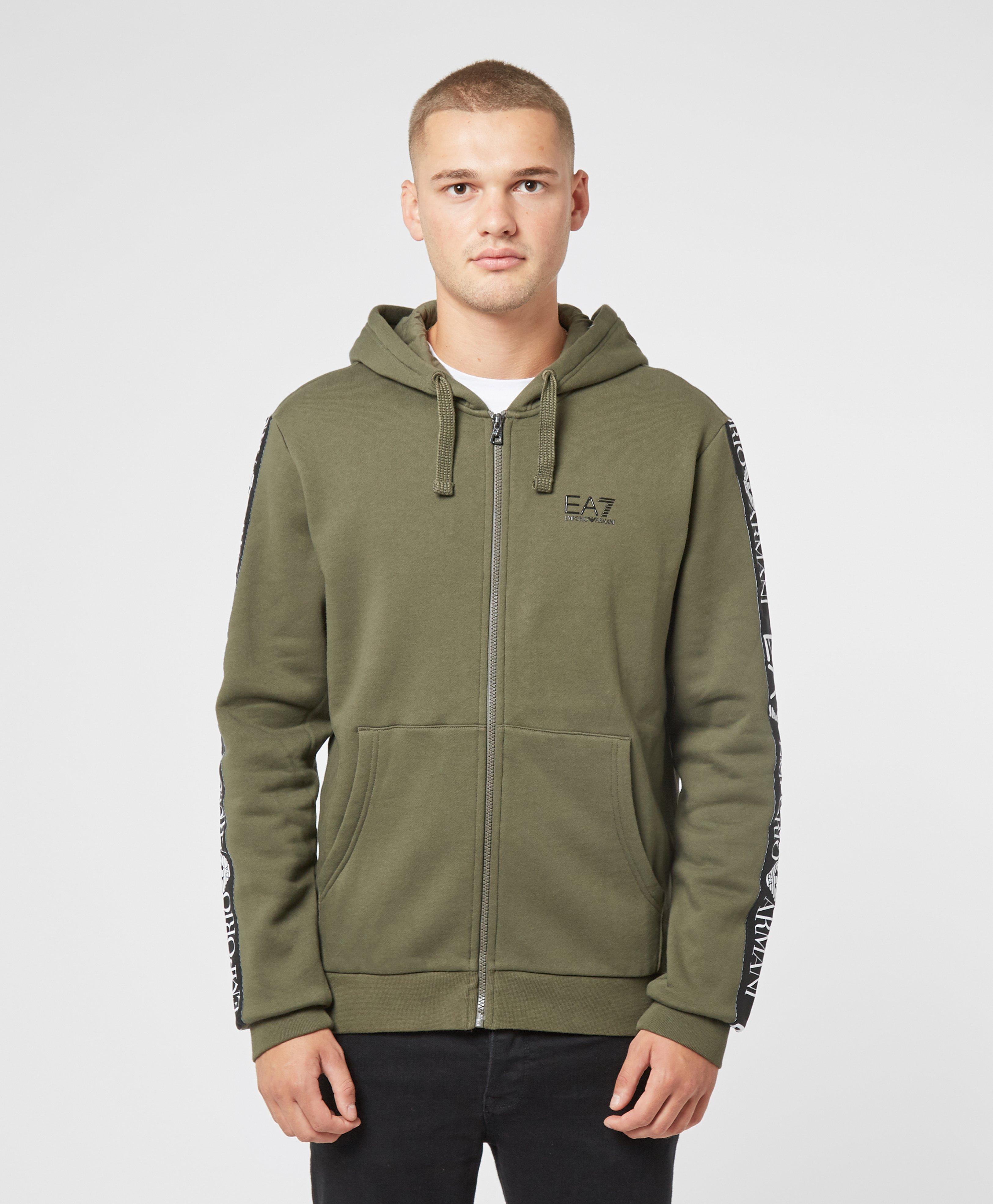 ea7 tape full zip hoodie