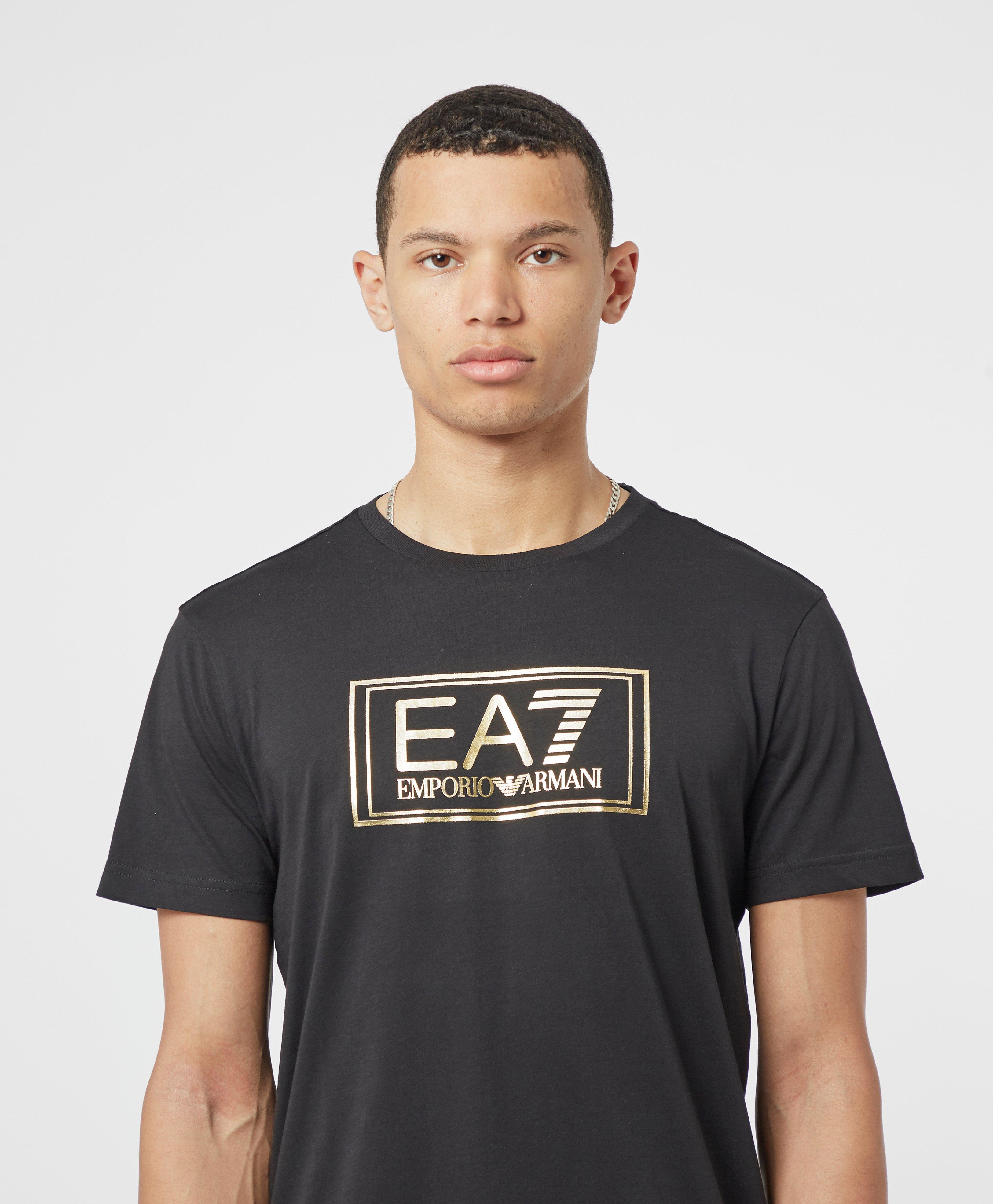 ea7 t shirt gold