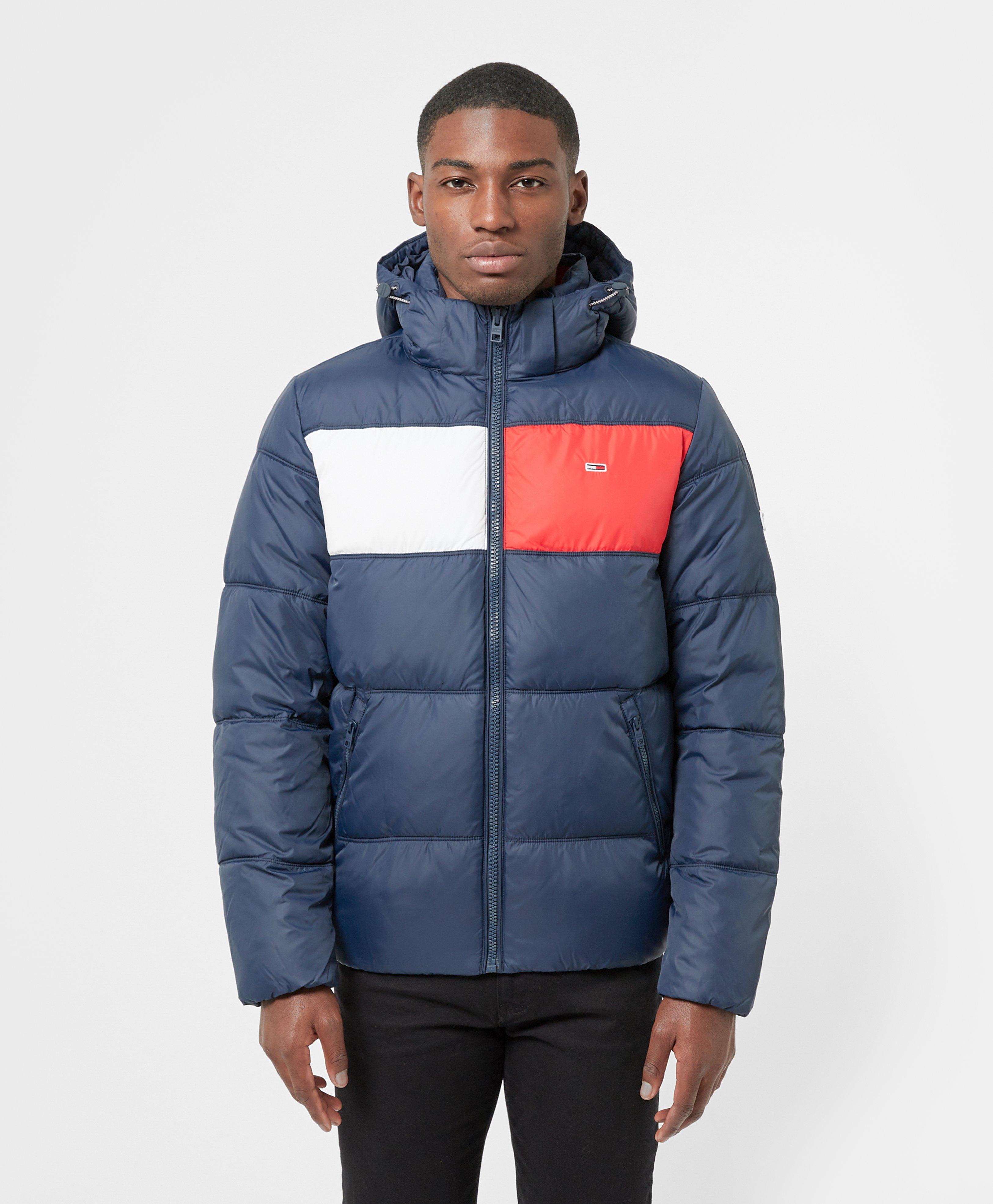 tommy jeans jeans colour block padded jacket