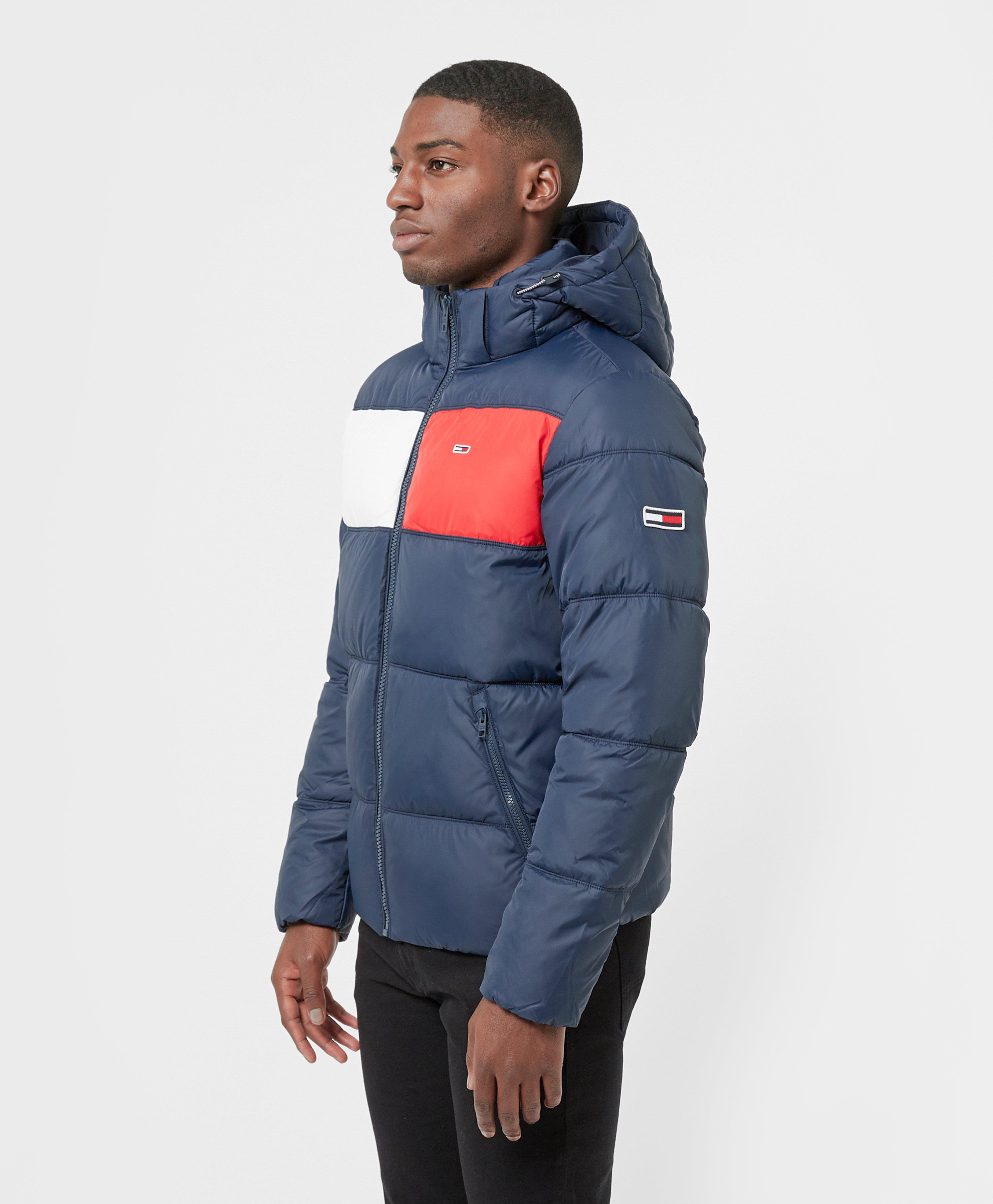 tommy jeans jeans colour block padded jacket