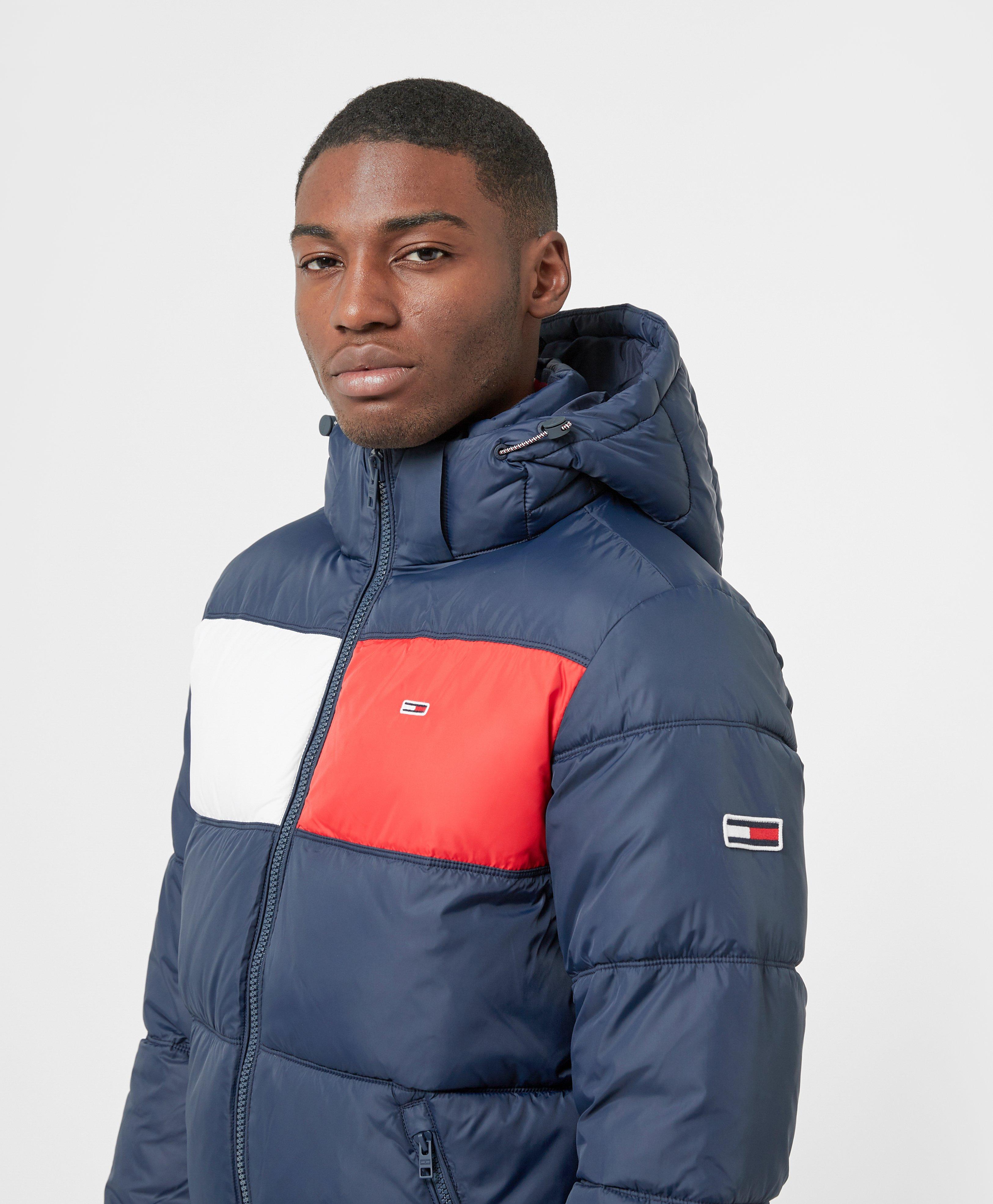 tommy jeans jeans colour block padded jacket