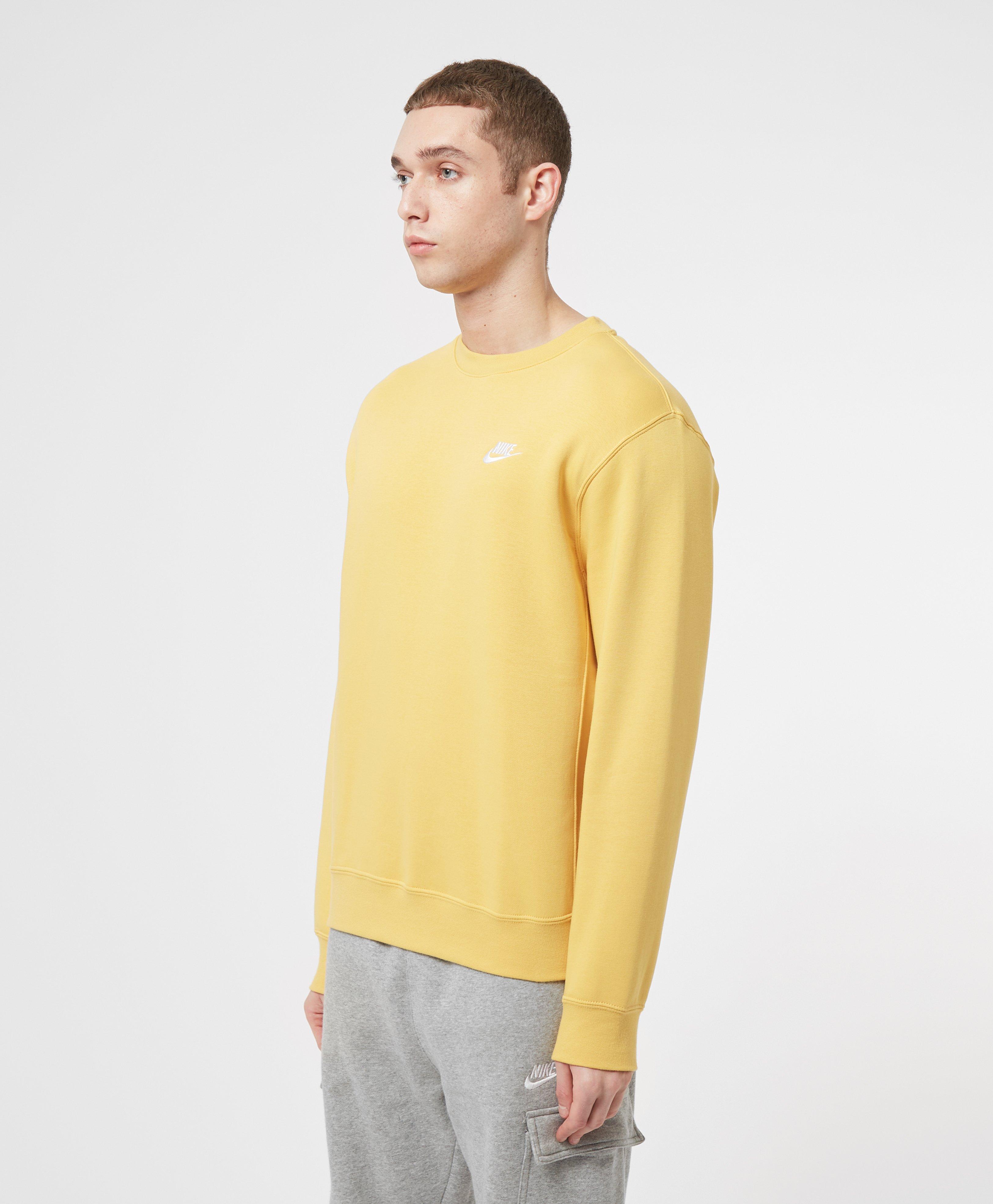 nike foundation crew sweatshirt yellow