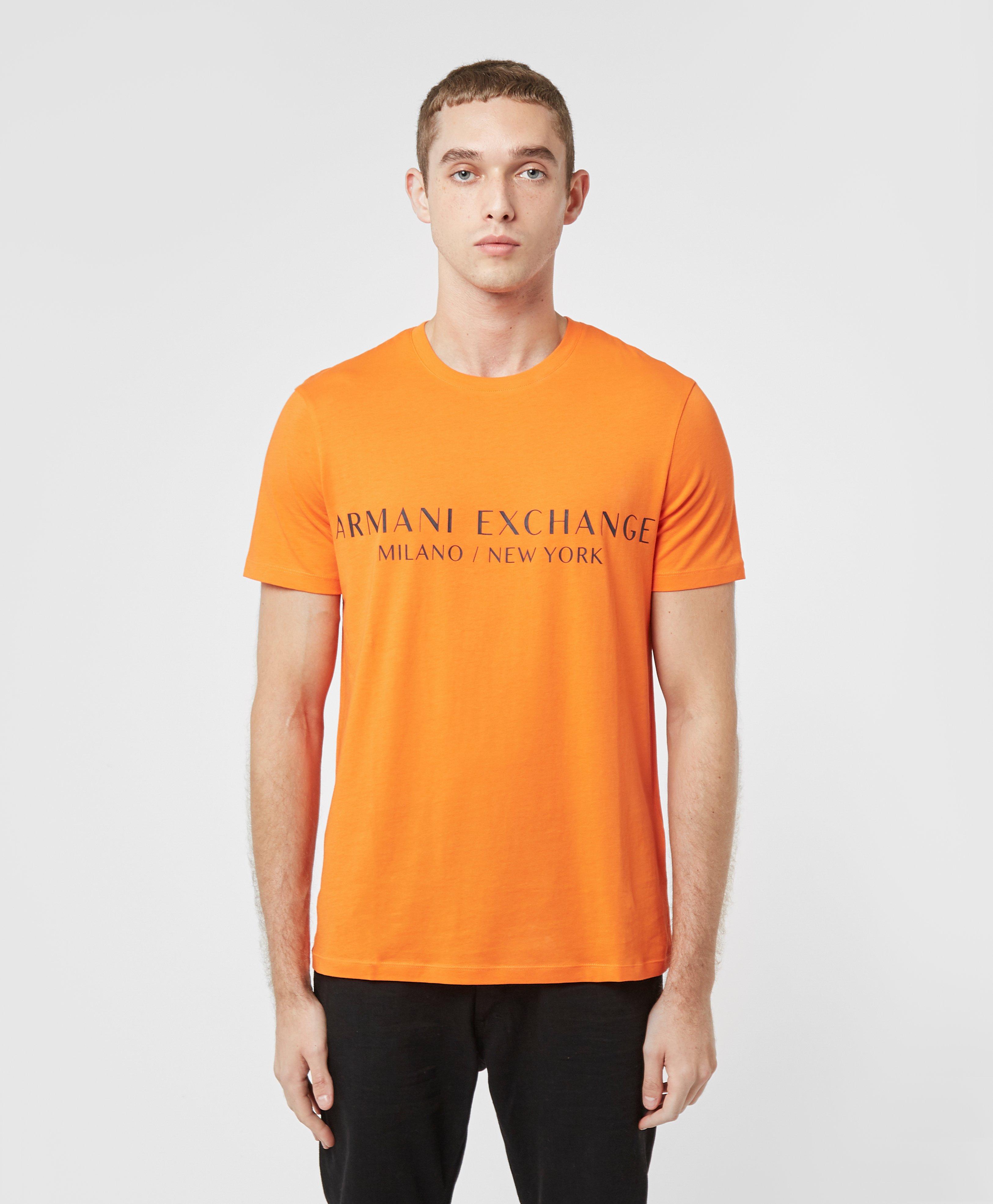 orange armani exchange t shirt