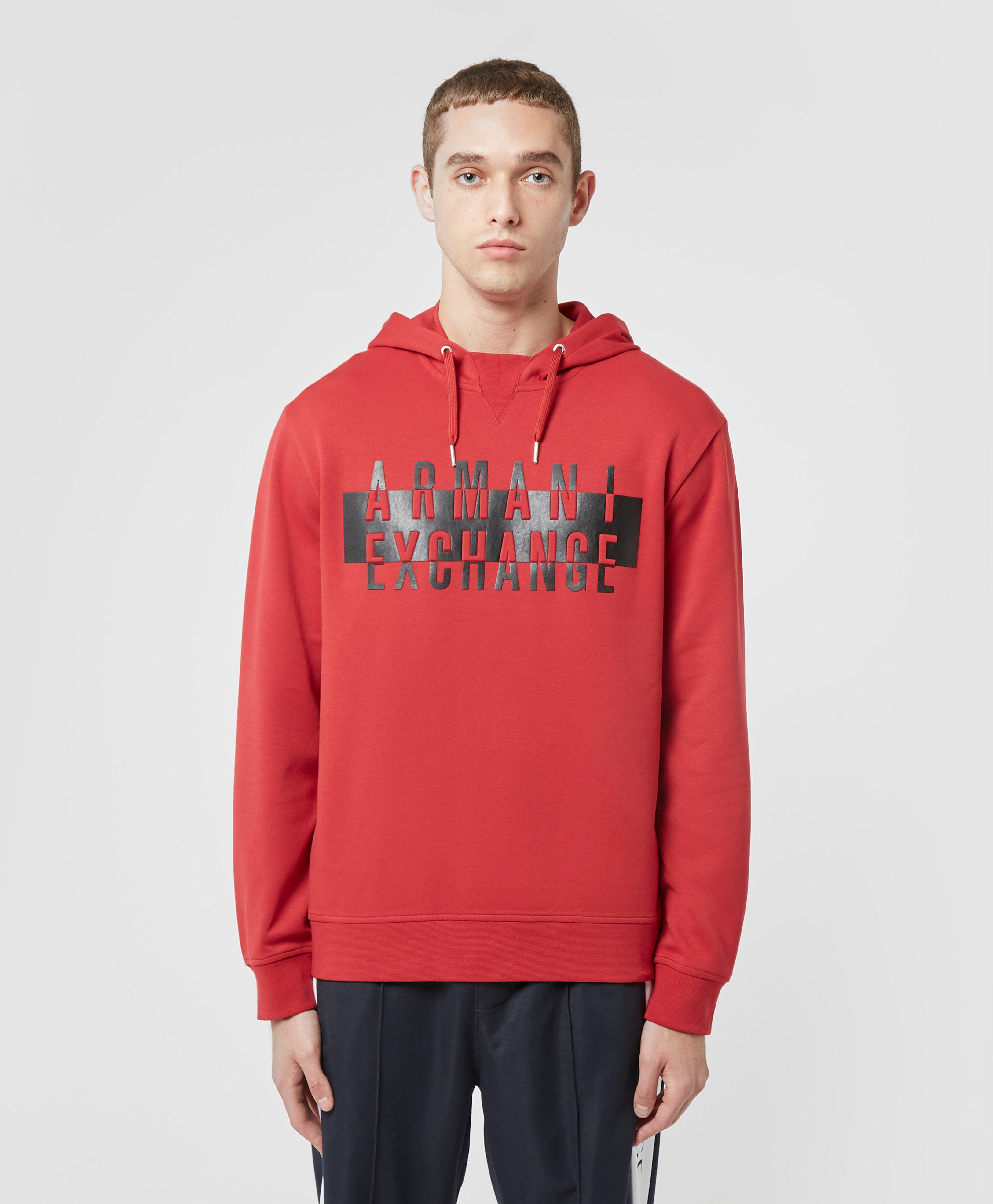 armani exchange orange hoodie