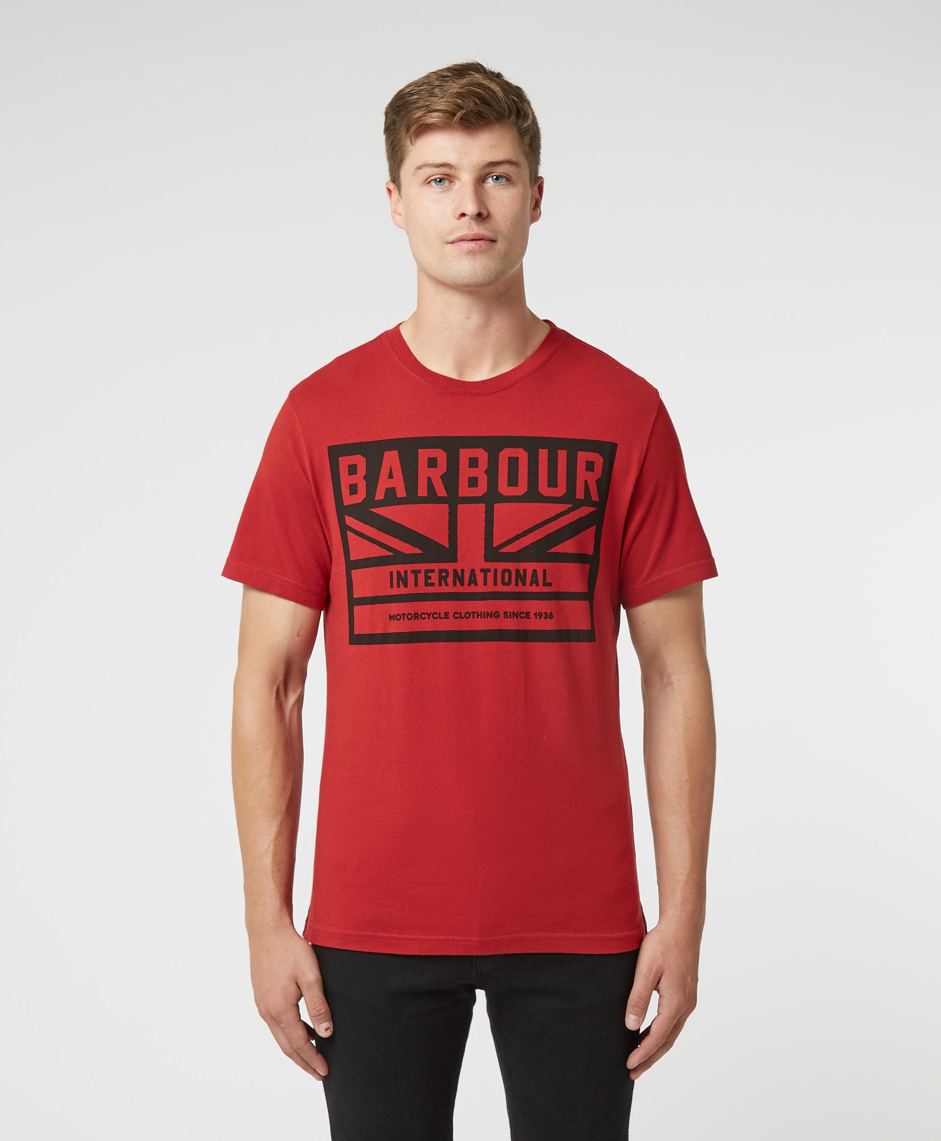 barbour t shirt red